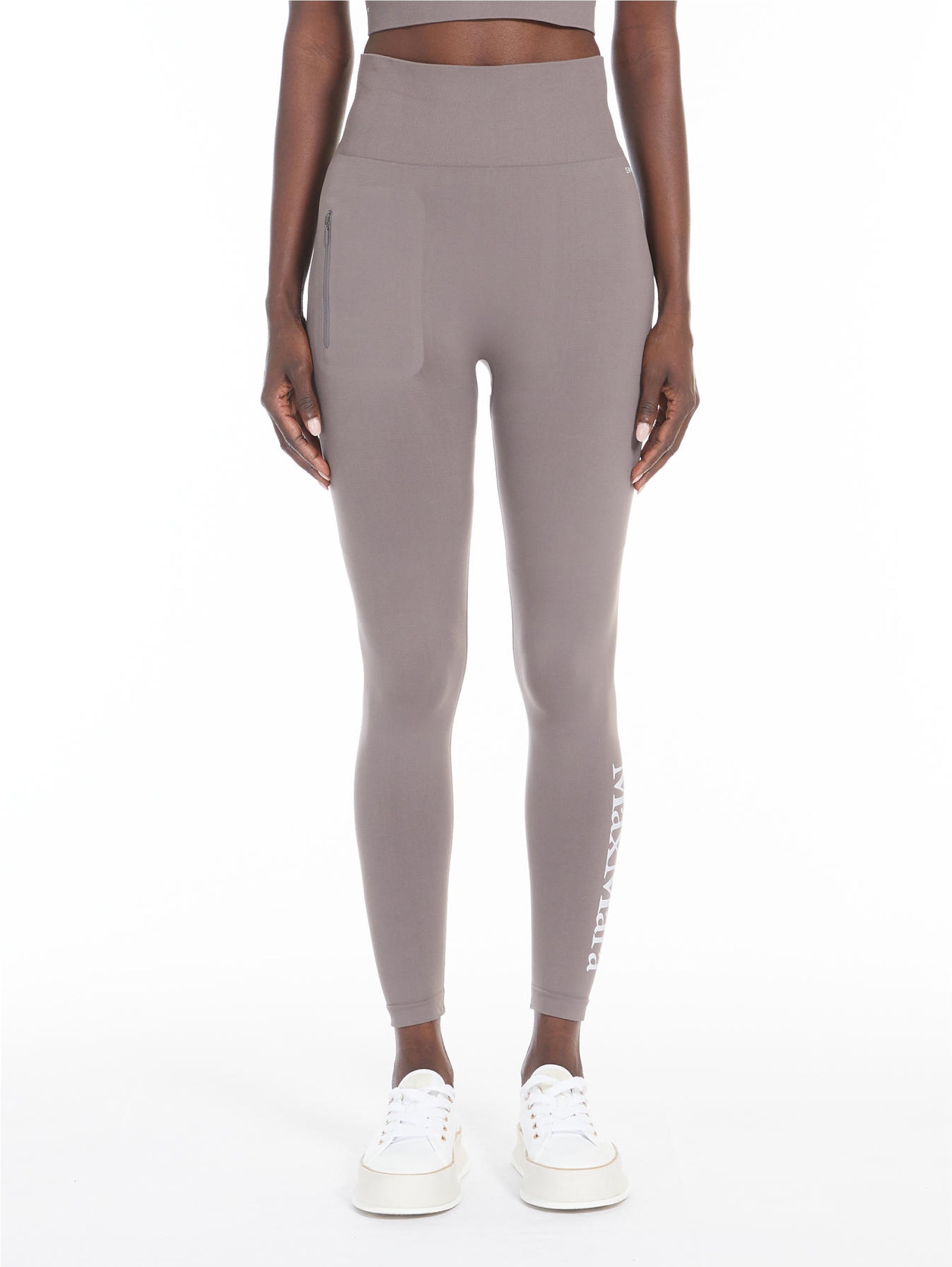 MAX MARA LEISURE-Leggins in Tessuto Tecnico Bistretch Nocciola-TRYME Shop