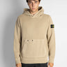 STONE ISLAND-Felpa con Cappuccio e Tasca Marsupio Biscotto-TRYME Shop