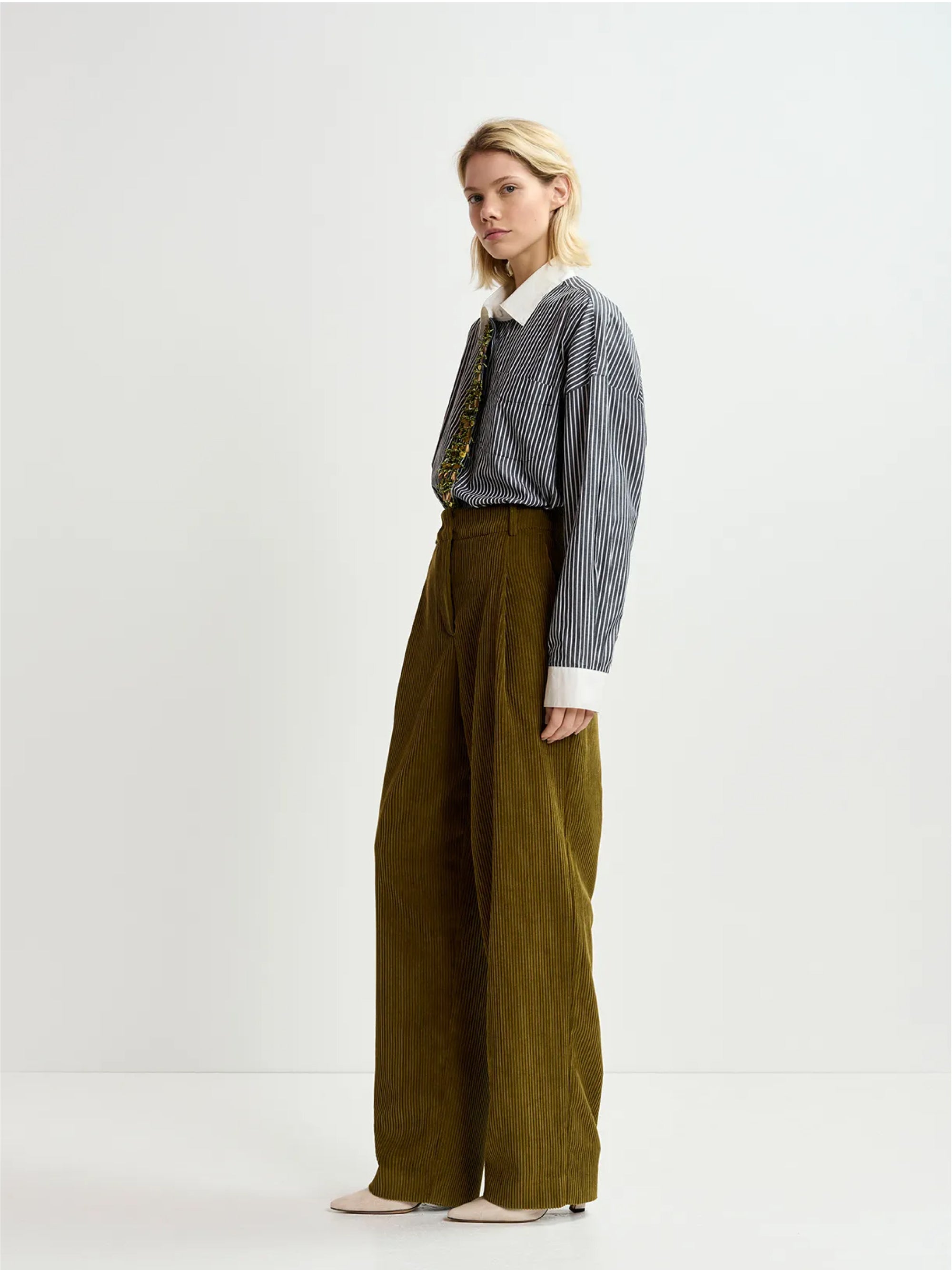 Khaki Corduroy Pants