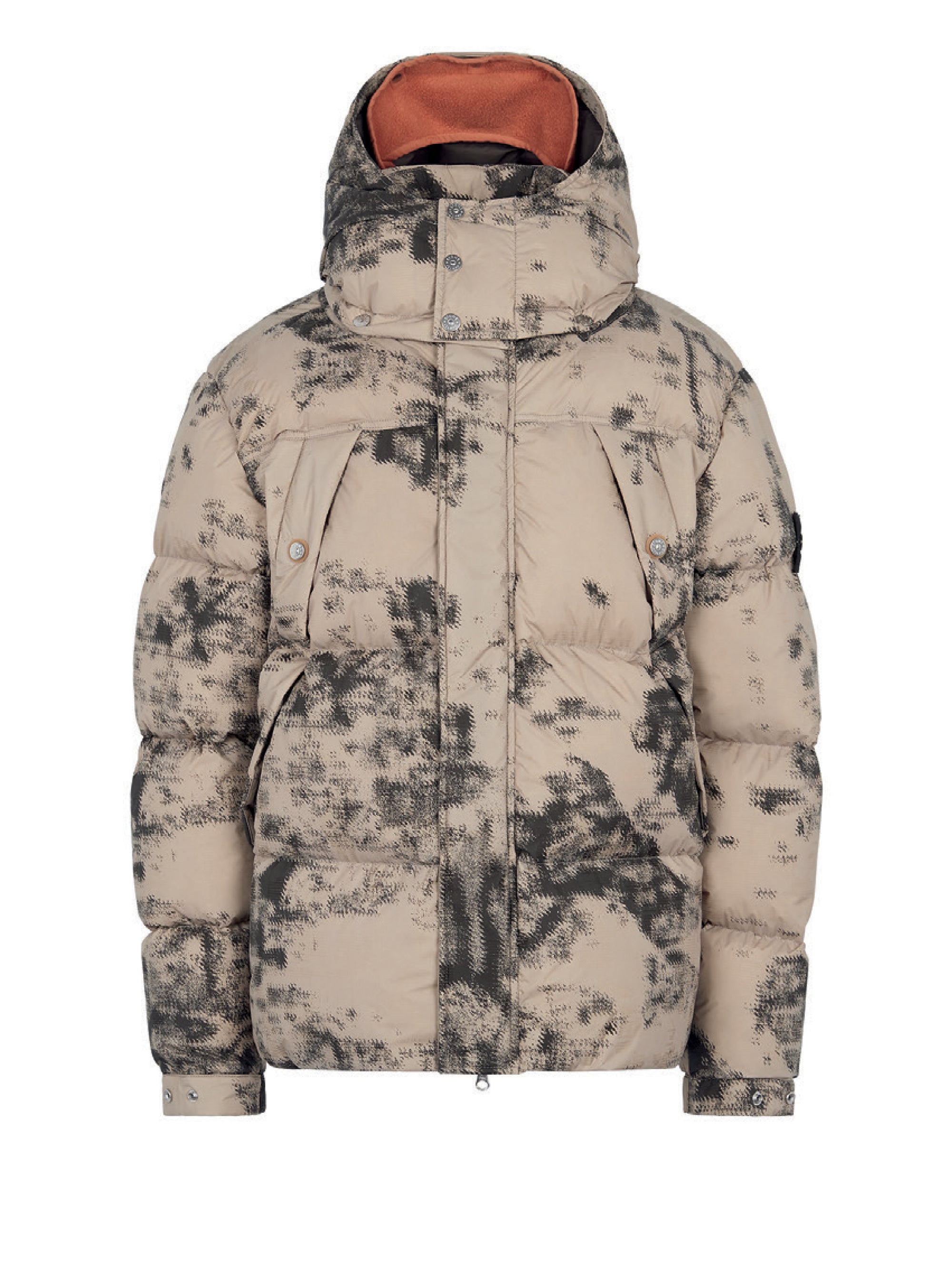 STONE ISLAND-Piumino Mimetico Termosensibile Grigio/Beige-TRYME Shop