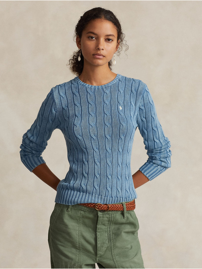 RALPH LAUREN - Maglia a Trecce Blu Chambray Indigo – TRYME Shop