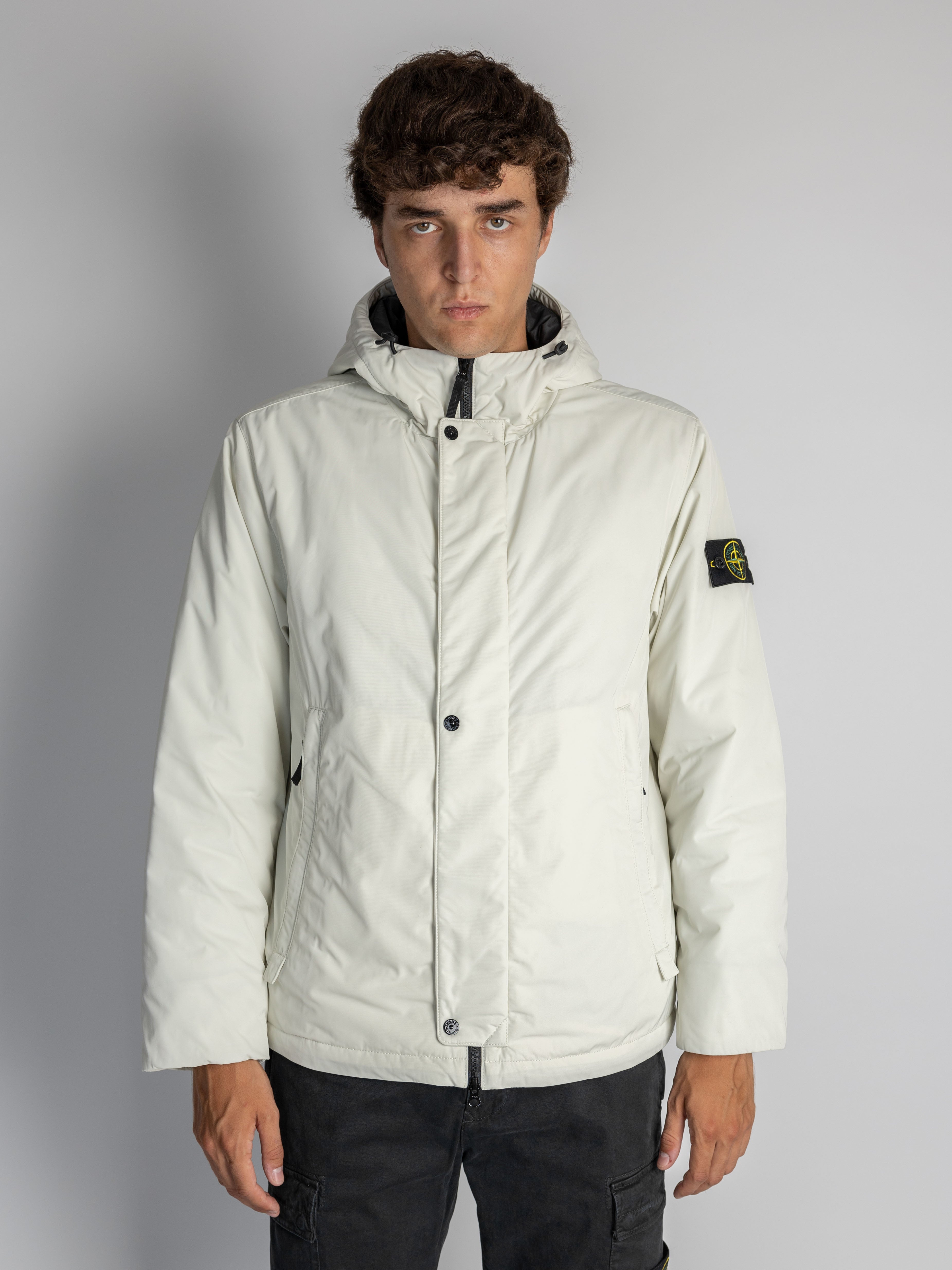 STONE ISLAND Piumino in Micro Twill con Imbottitura Stucco