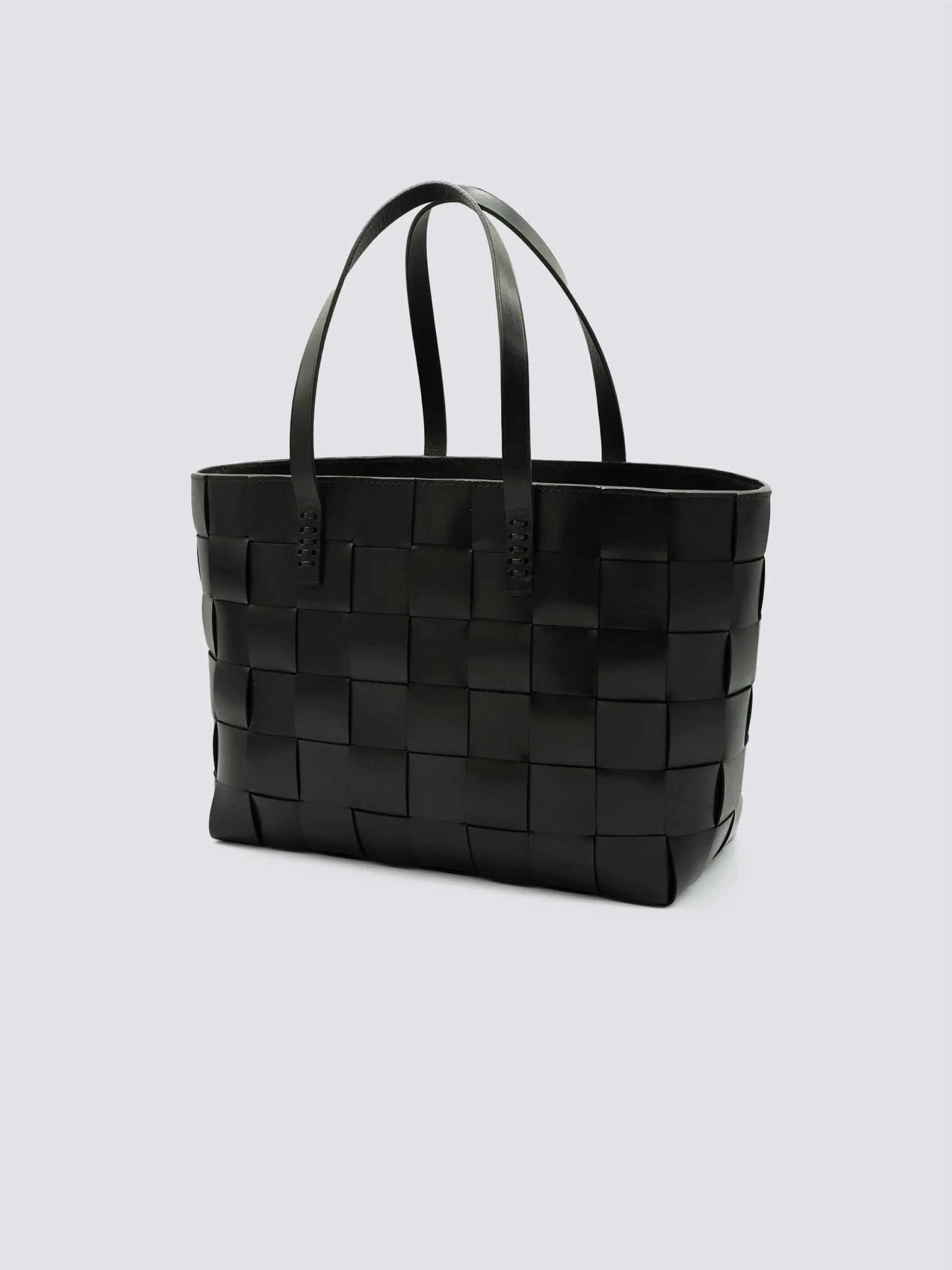 Black Leather Japan Tote Shoulder Bag