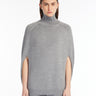 MAX MARA LEISURE-Cappa in Lana con Collo Alto Grigio-TRYME Shop