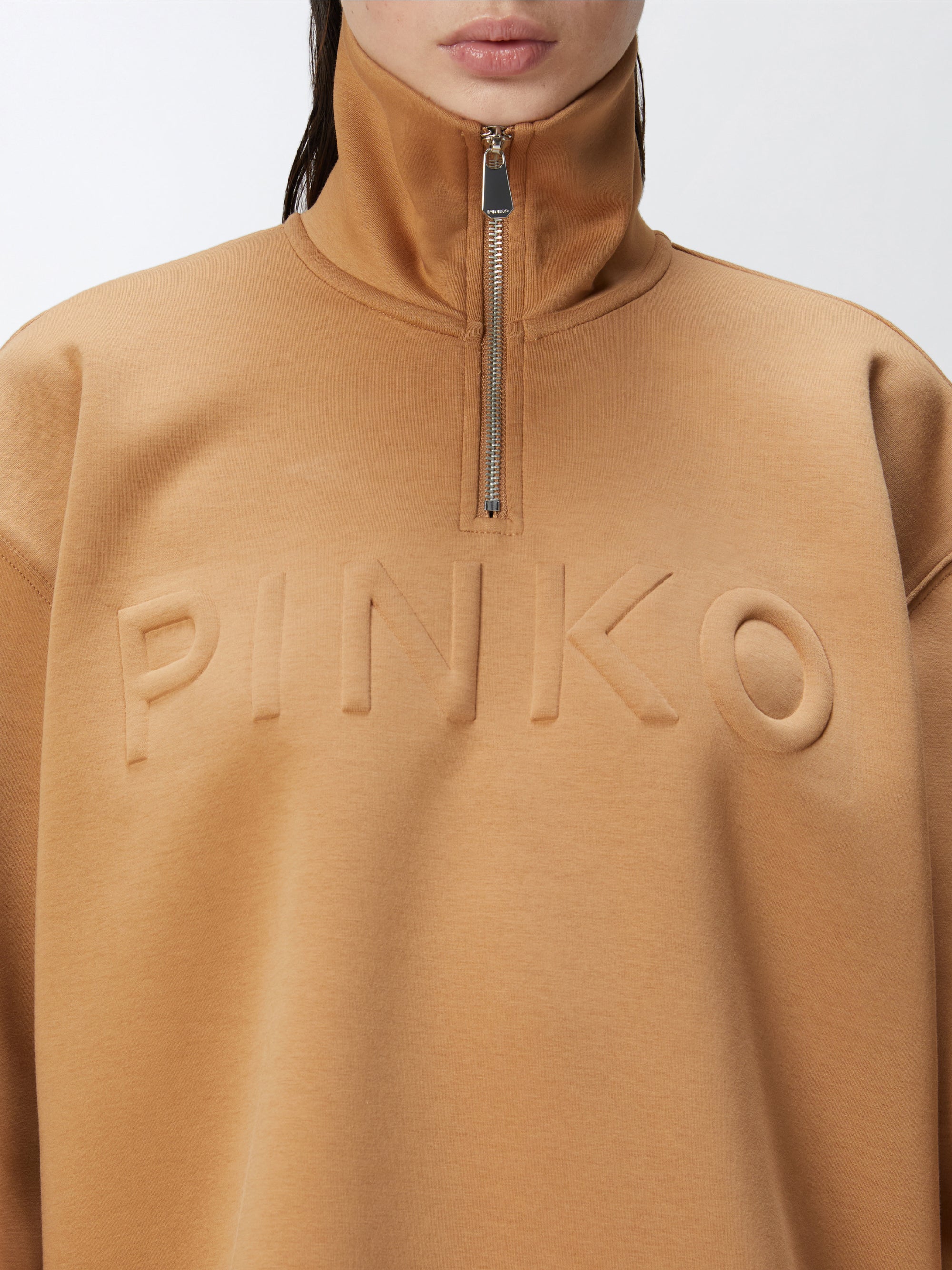 Jersey sweatshirt with Bronze Printed Logo