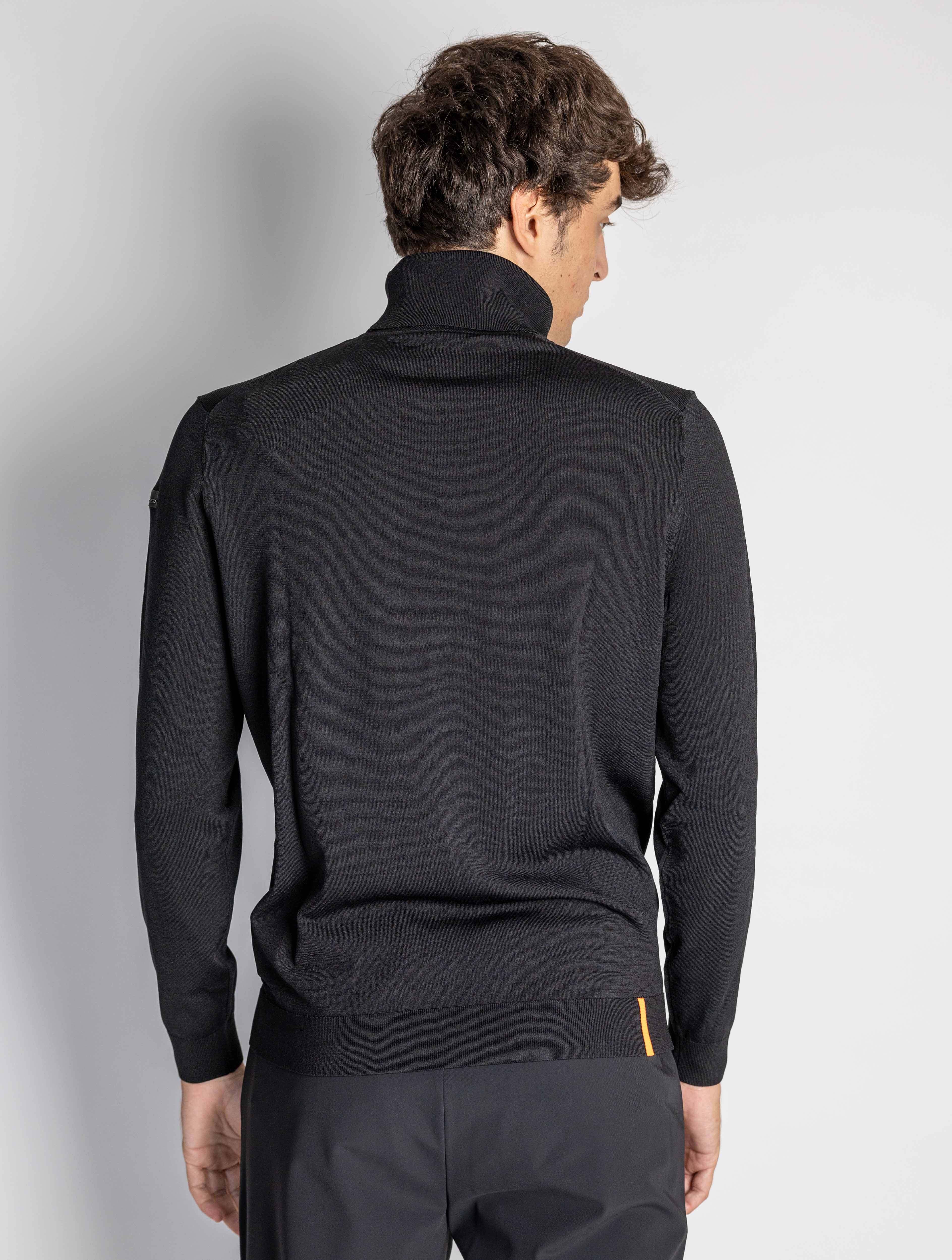 Stretch Black Turtleneck