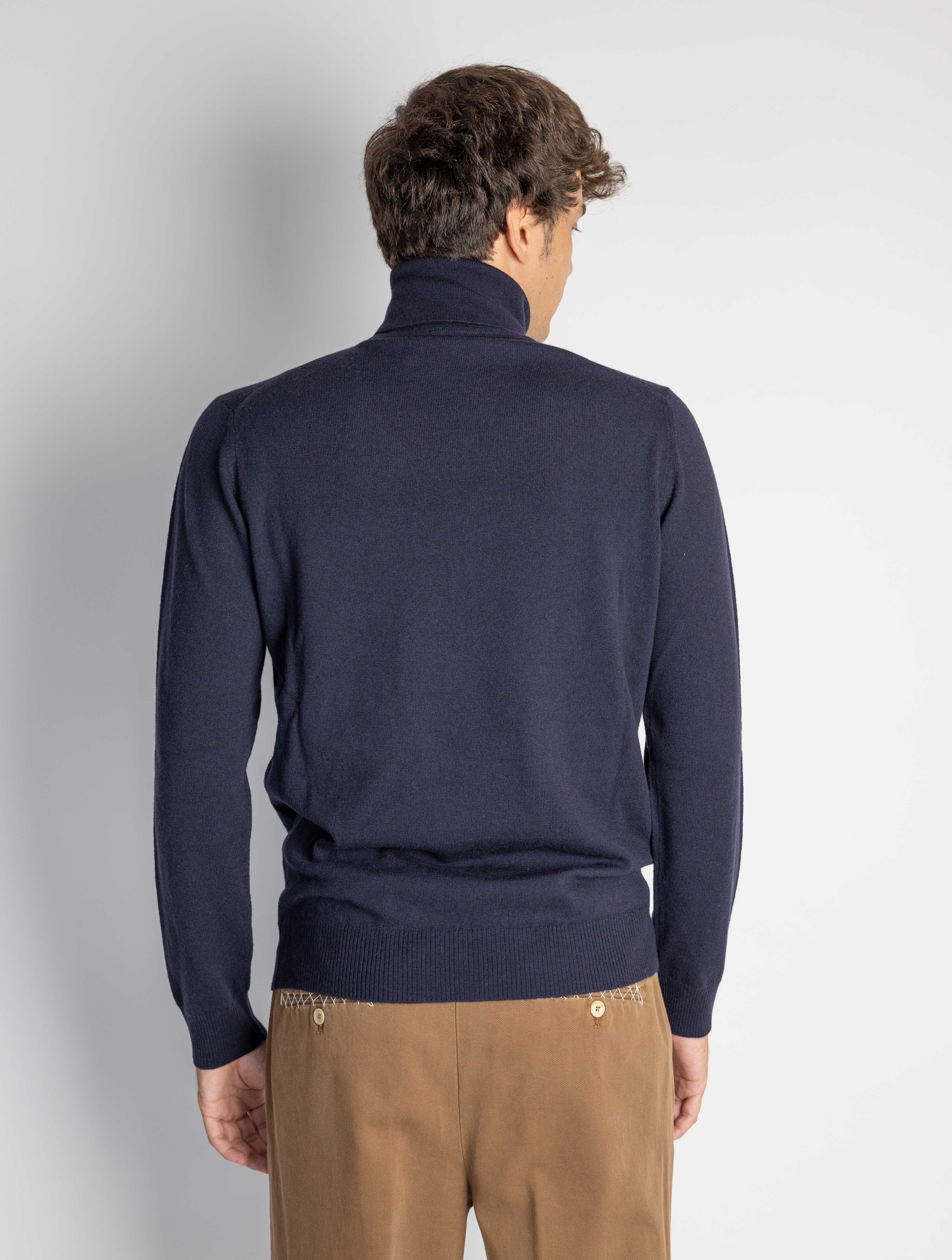 Geelong Wool Turtleneck Sweater Blue