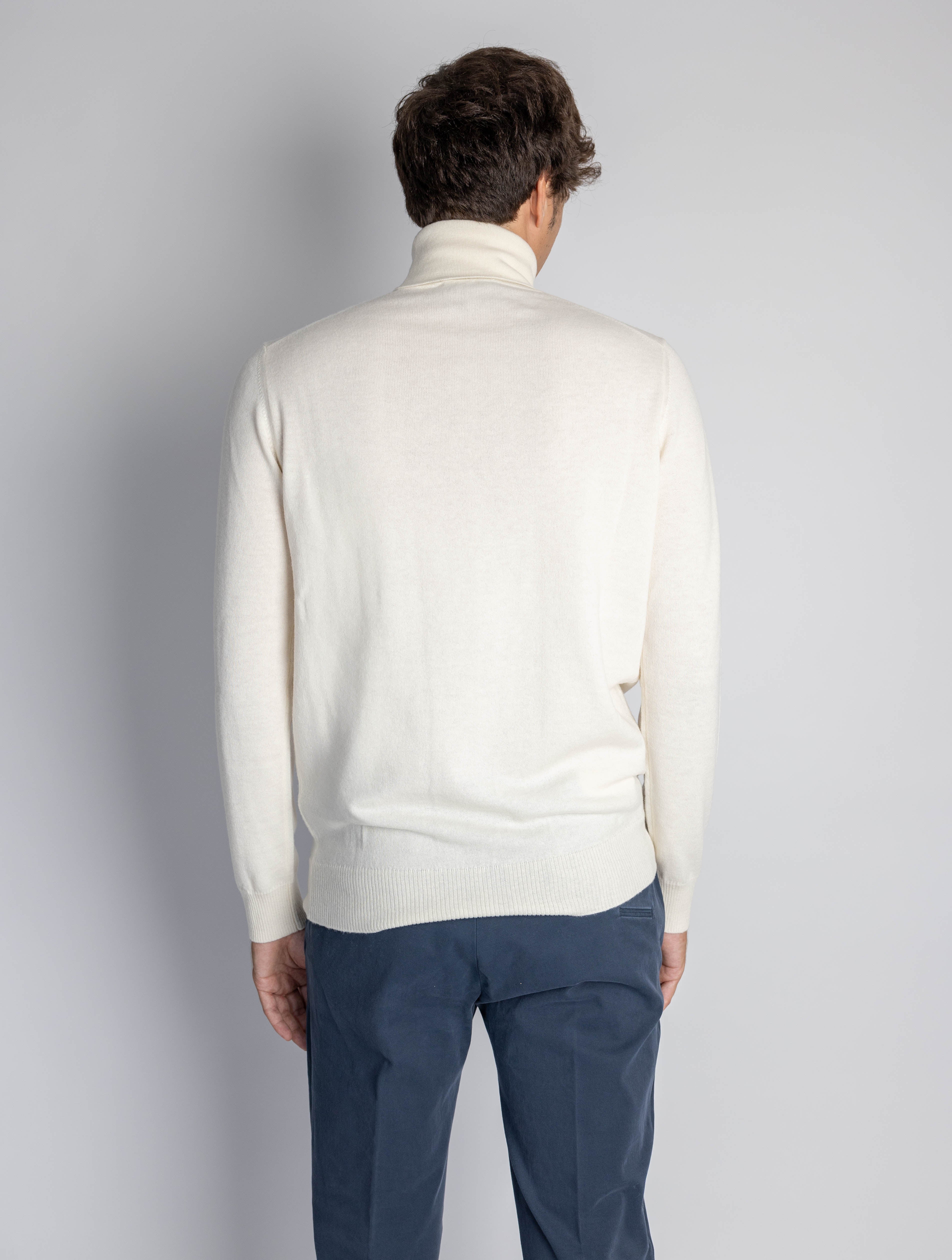 Geelong Wool High Neck Sweater Latte