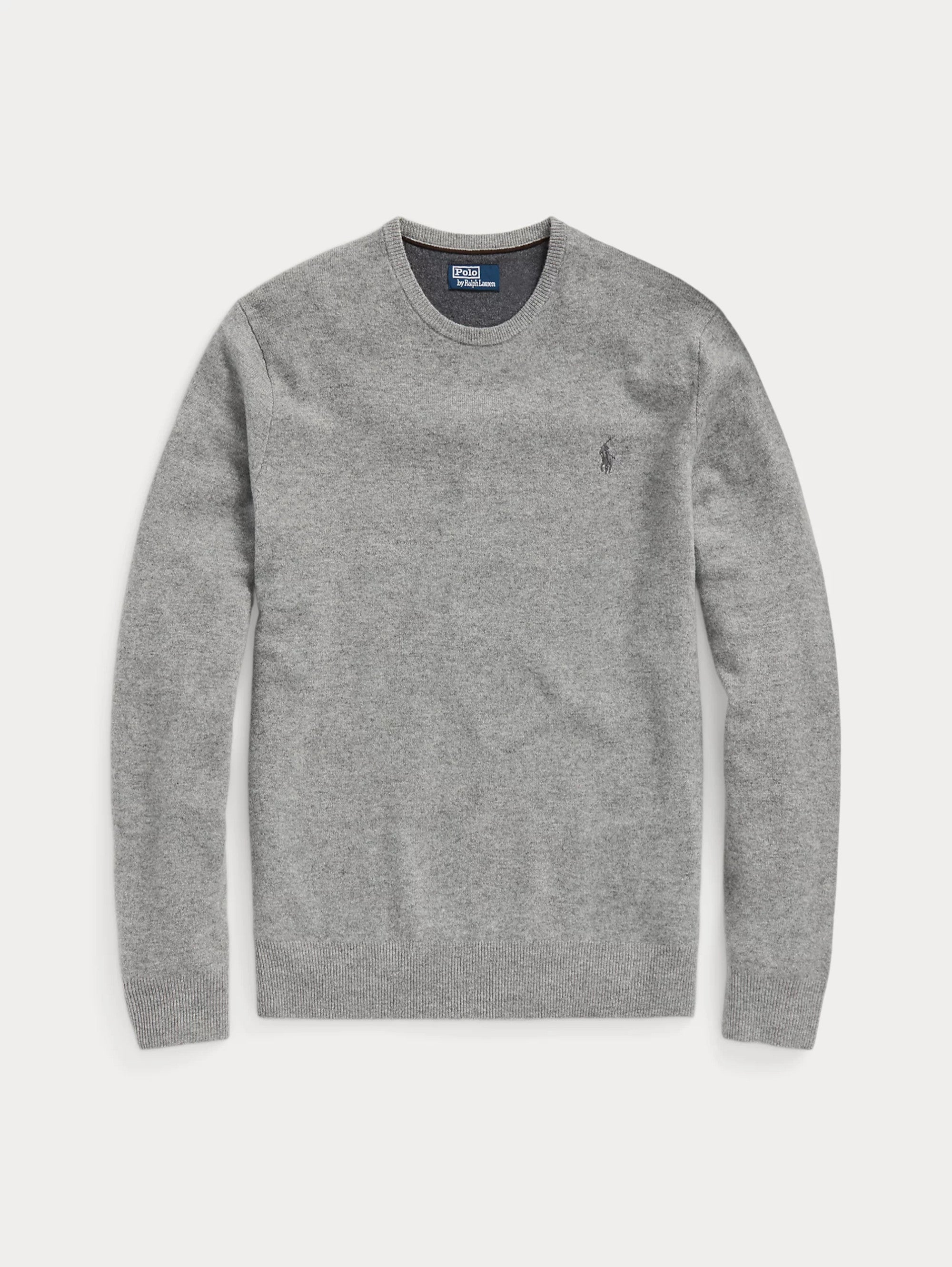 Gray Wool Crew Neck Sweater