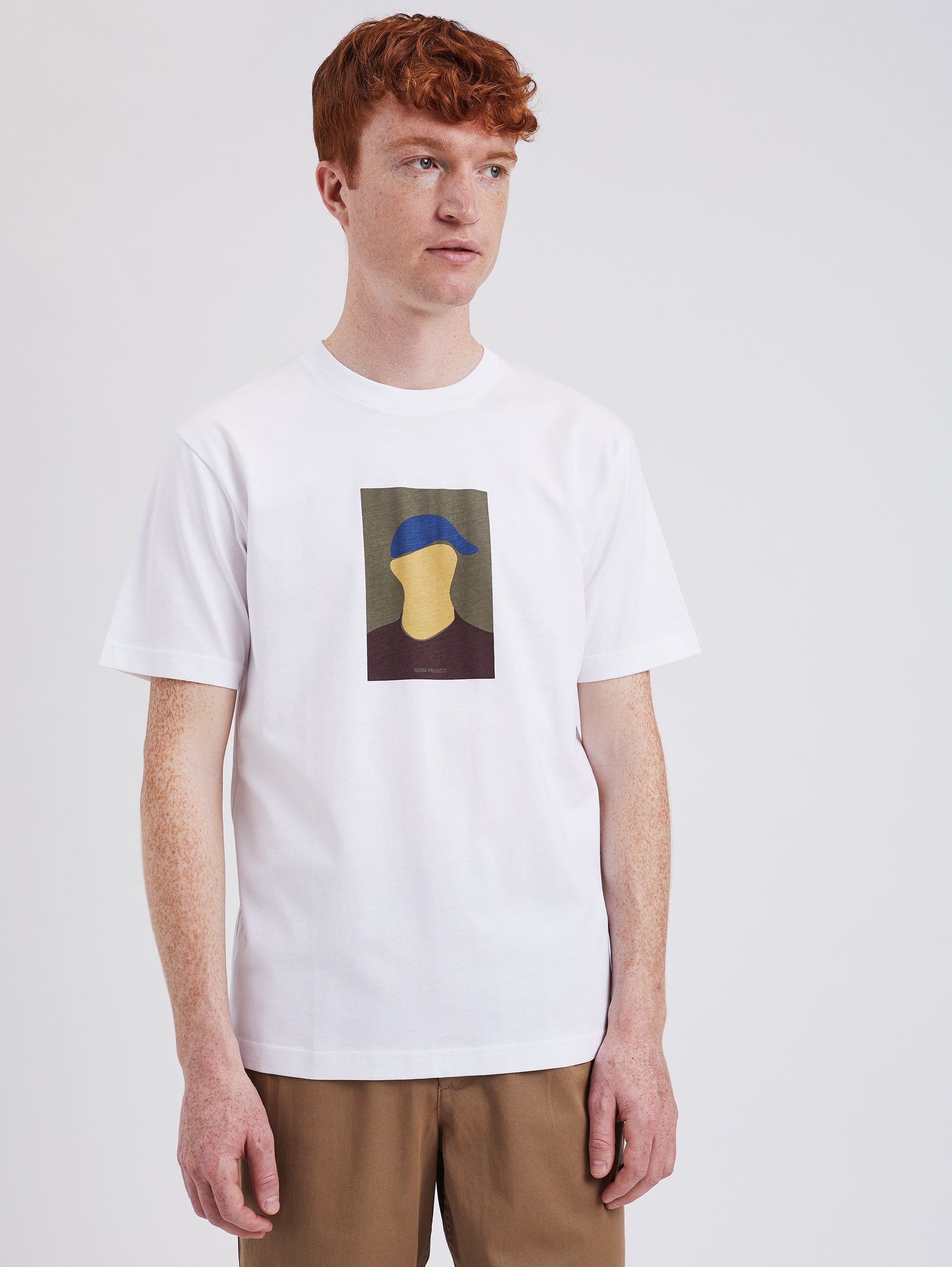 NORSE PROJECTS-T-shirt con Stampa Serigrafata Bianco-TRYME Shop