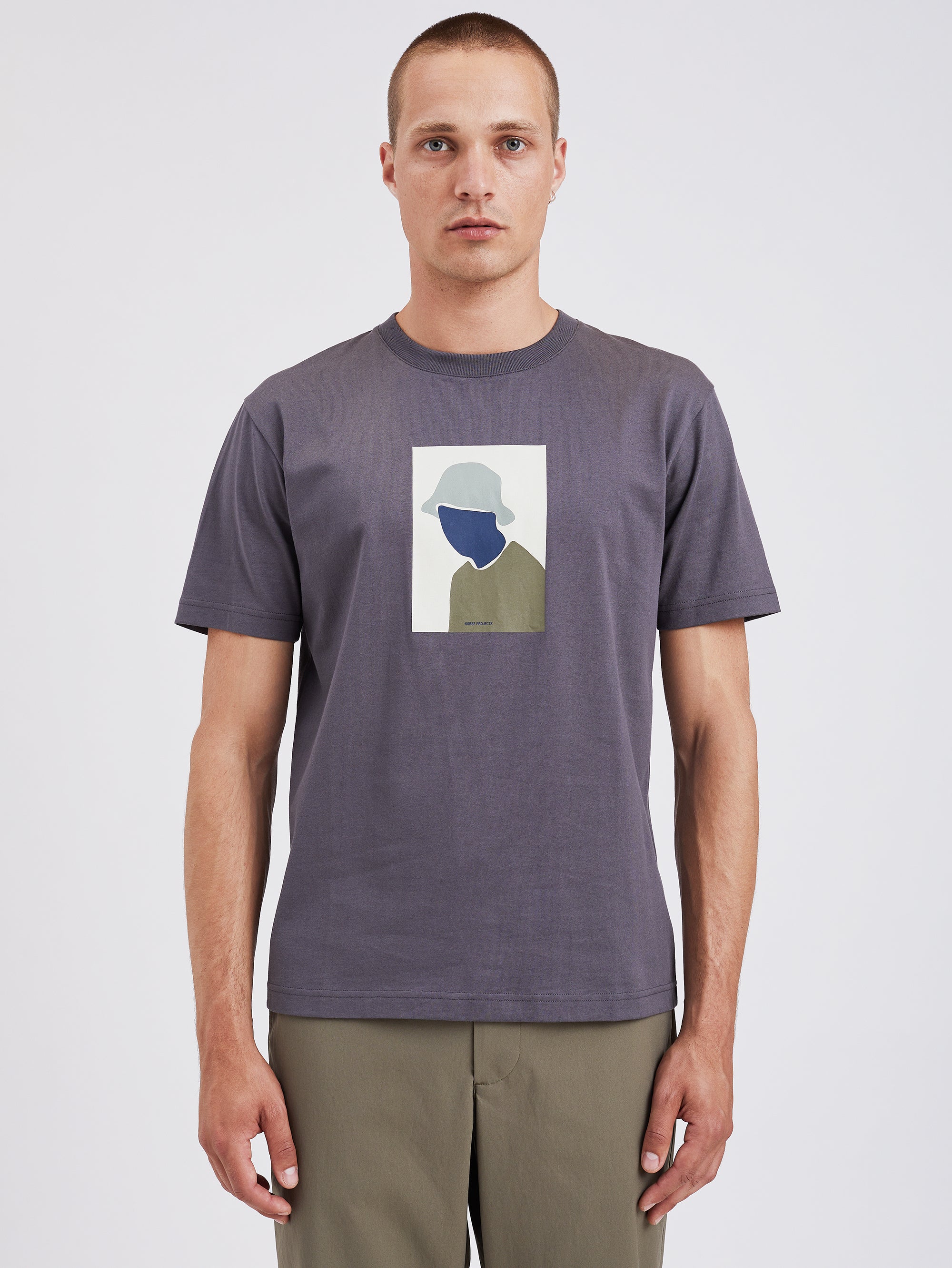 NORSE PROJECTS T-shirt con Stampa Serigrafata Grigio