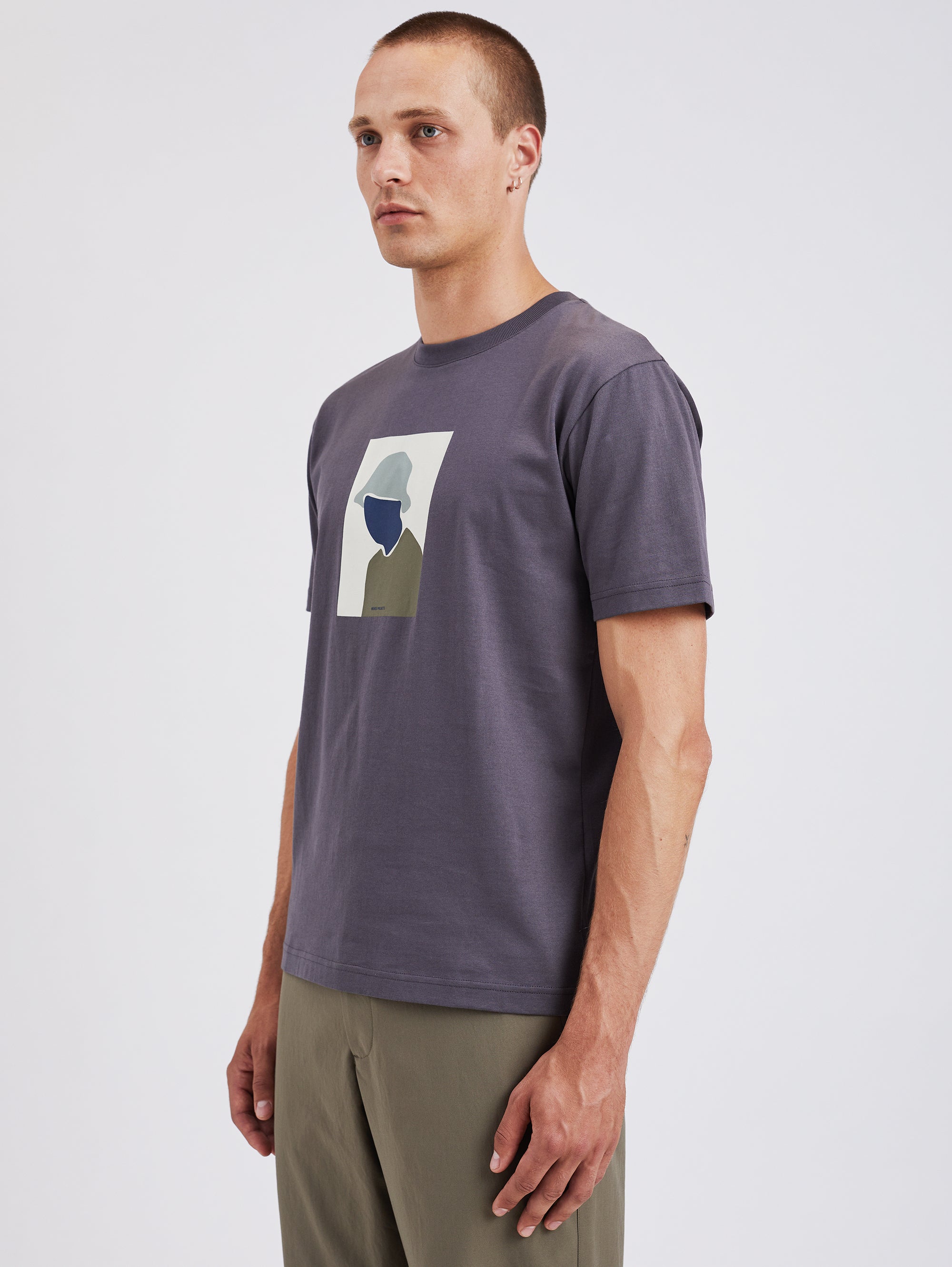 T-shirt con Stampa Serigrafata Grigio