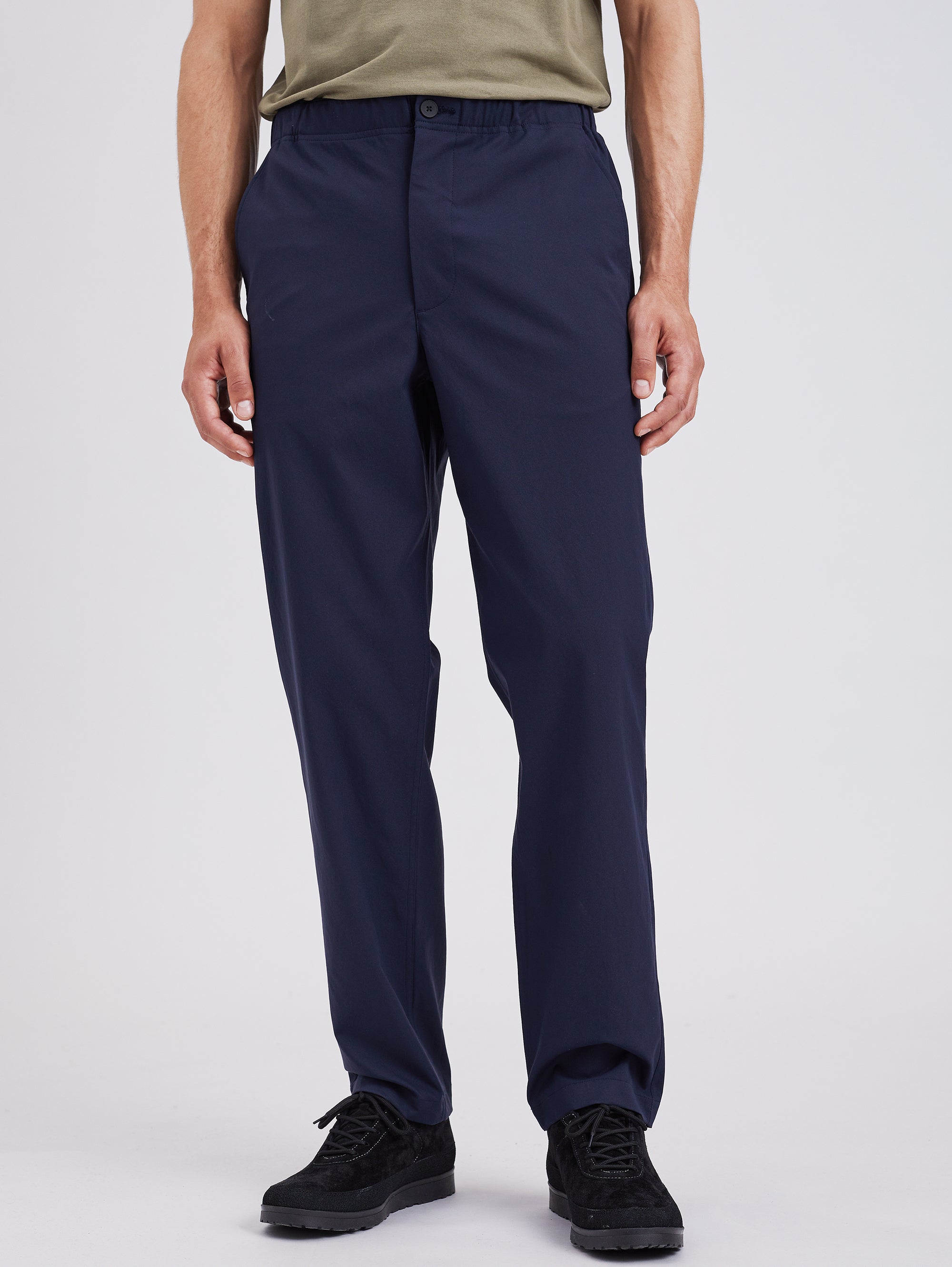 NORSE PROJECTS-Pantaloni in Solotex con Elastico in Vita Blu-TRYME Shop