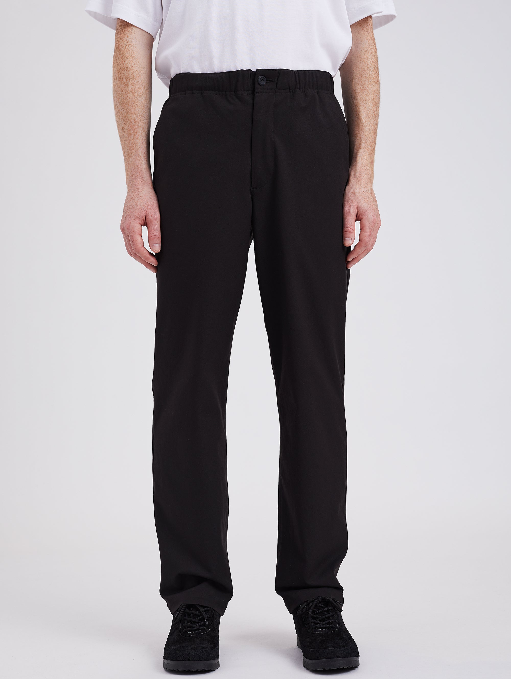 NORSE PROJECTS-Pantaloni in Solotex con Elastico in Vita Nero-TRYME Shop