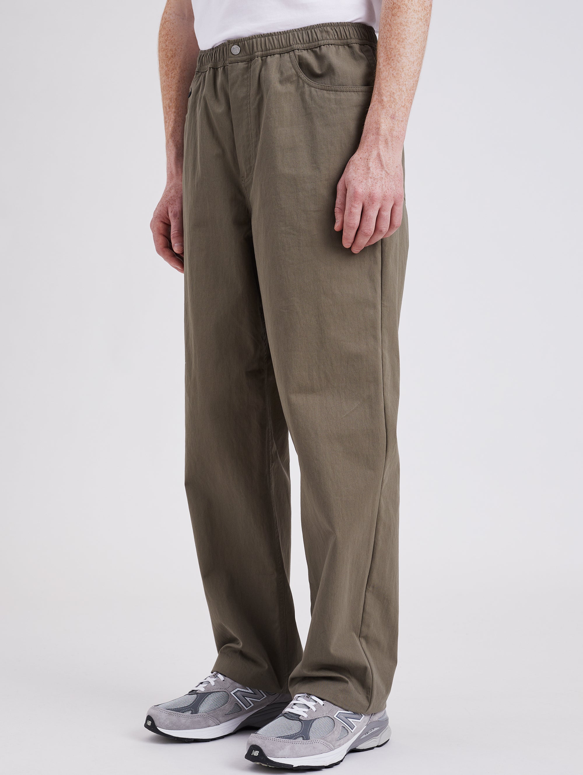 NORSE PROJECTS-Pantaloni con Coulisse in Micro Twill Verde-TRYME Shop