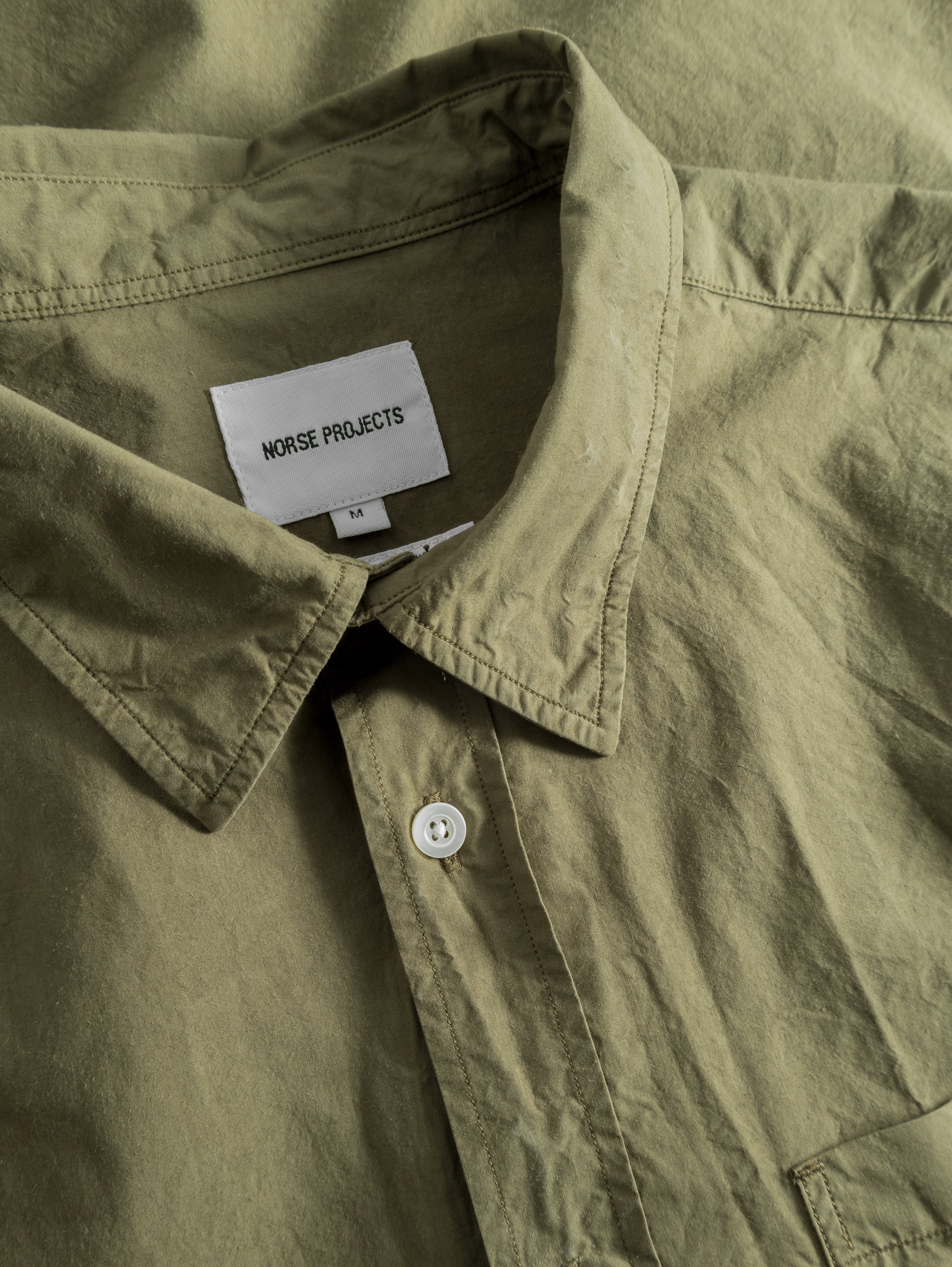 Shirt in Cotton Dyed in Green