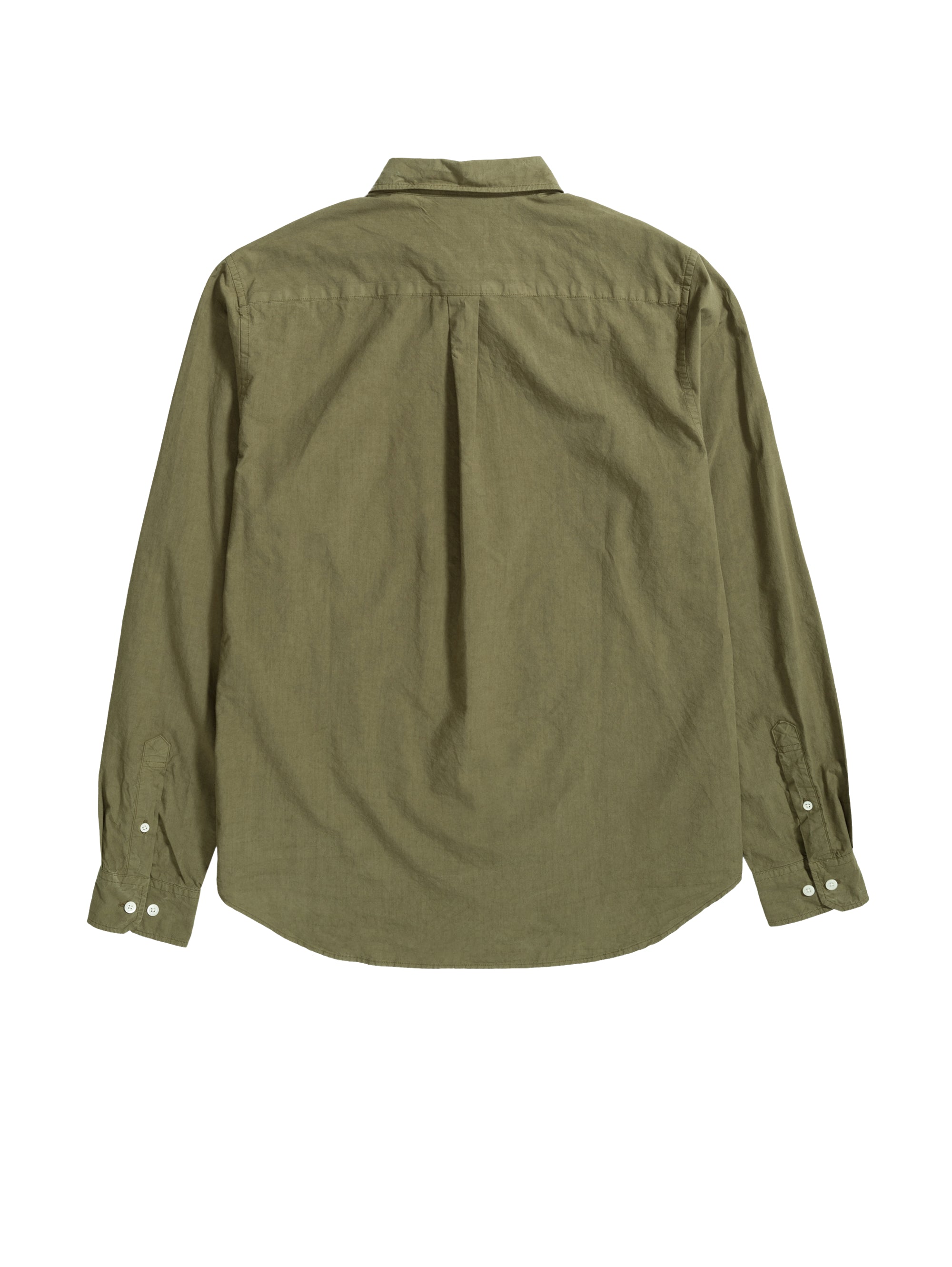 Shirt in Cotton Dyed in Green