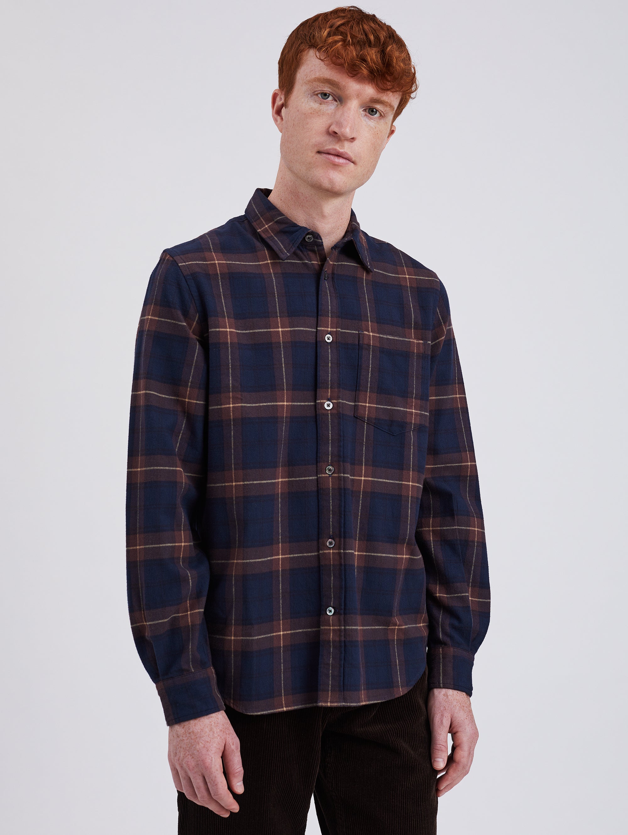 NORSE PROJECTS Camicia in Flanella a Quadri Check Osvald Vino