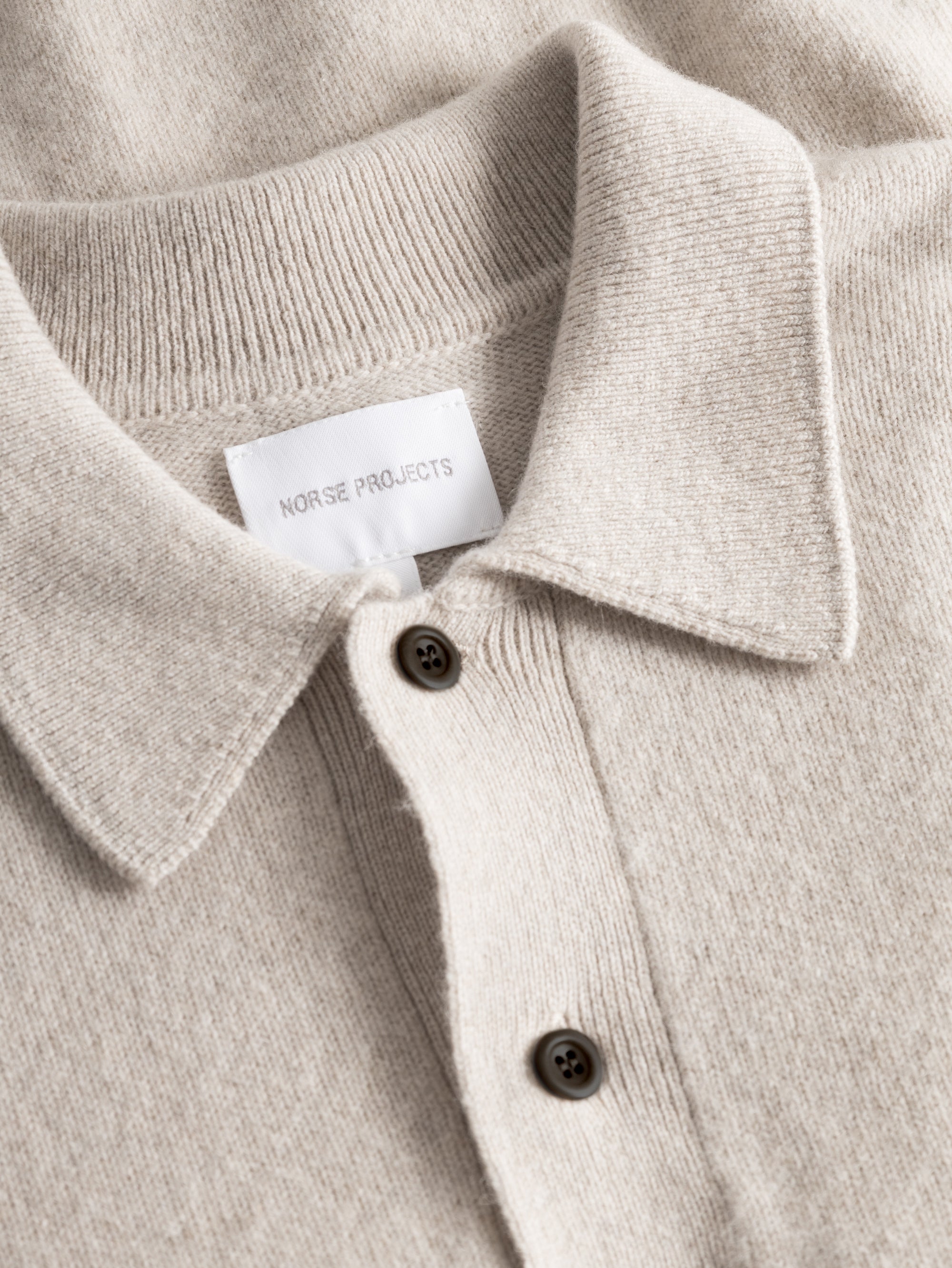 Merino Wool Sweater Polo Flour