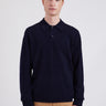 NORSE PROJECTS-Polo in Maglia di Lana Merinos Blu-TRYME Shop