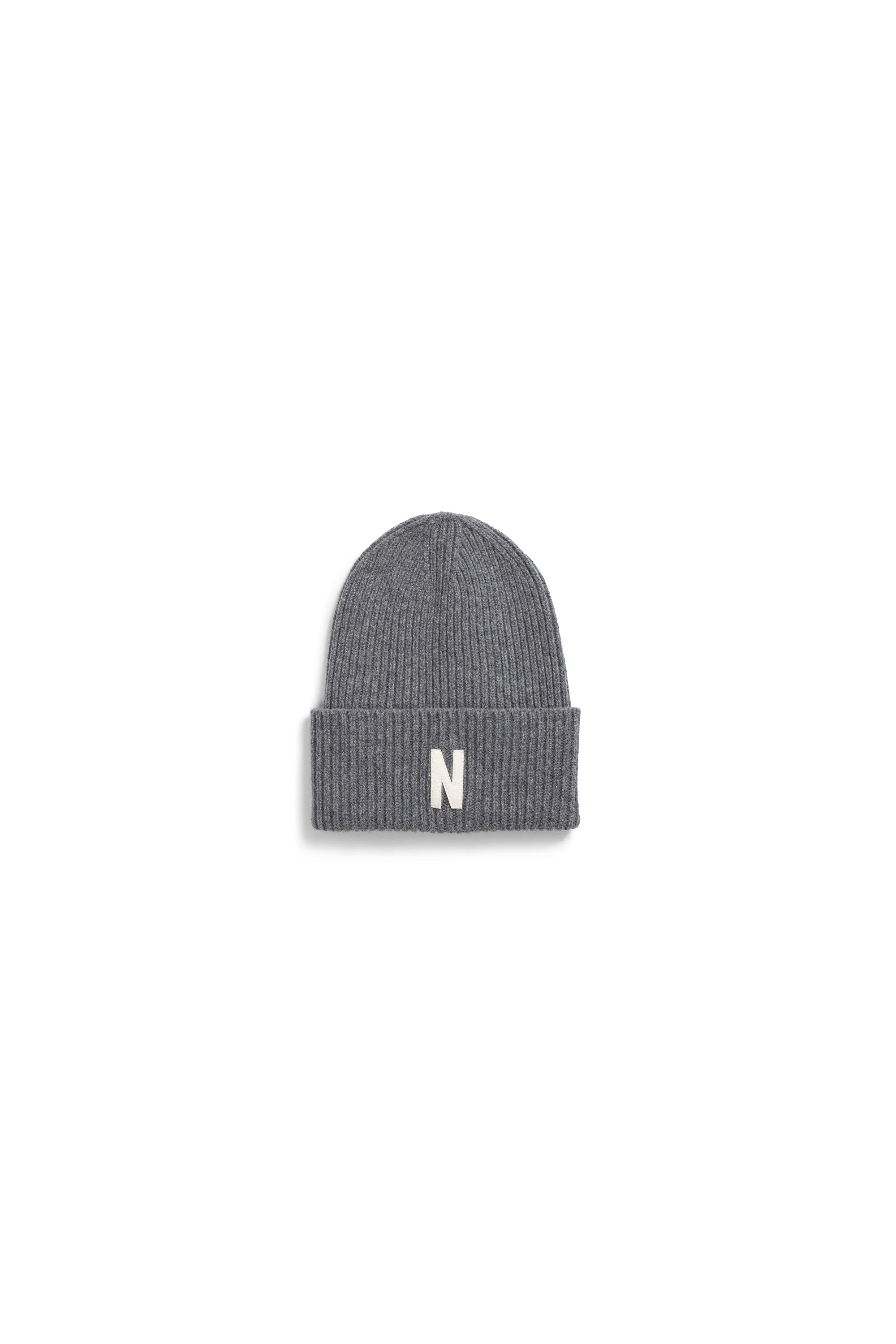 NORSE PROJECTS Capello Beanie in Lana Merinos Grigio