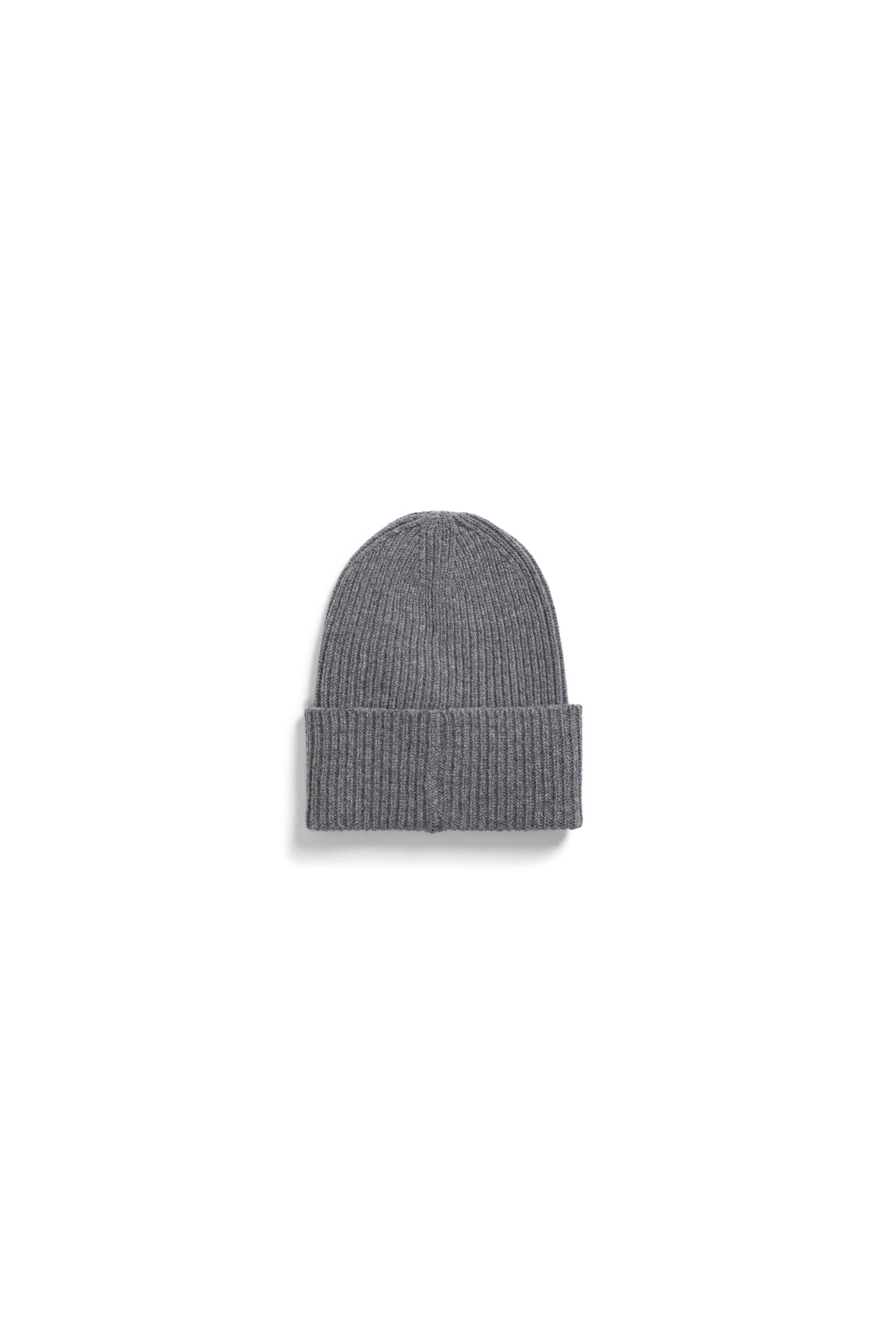 Capello Beanie aus grauer Merinowolle