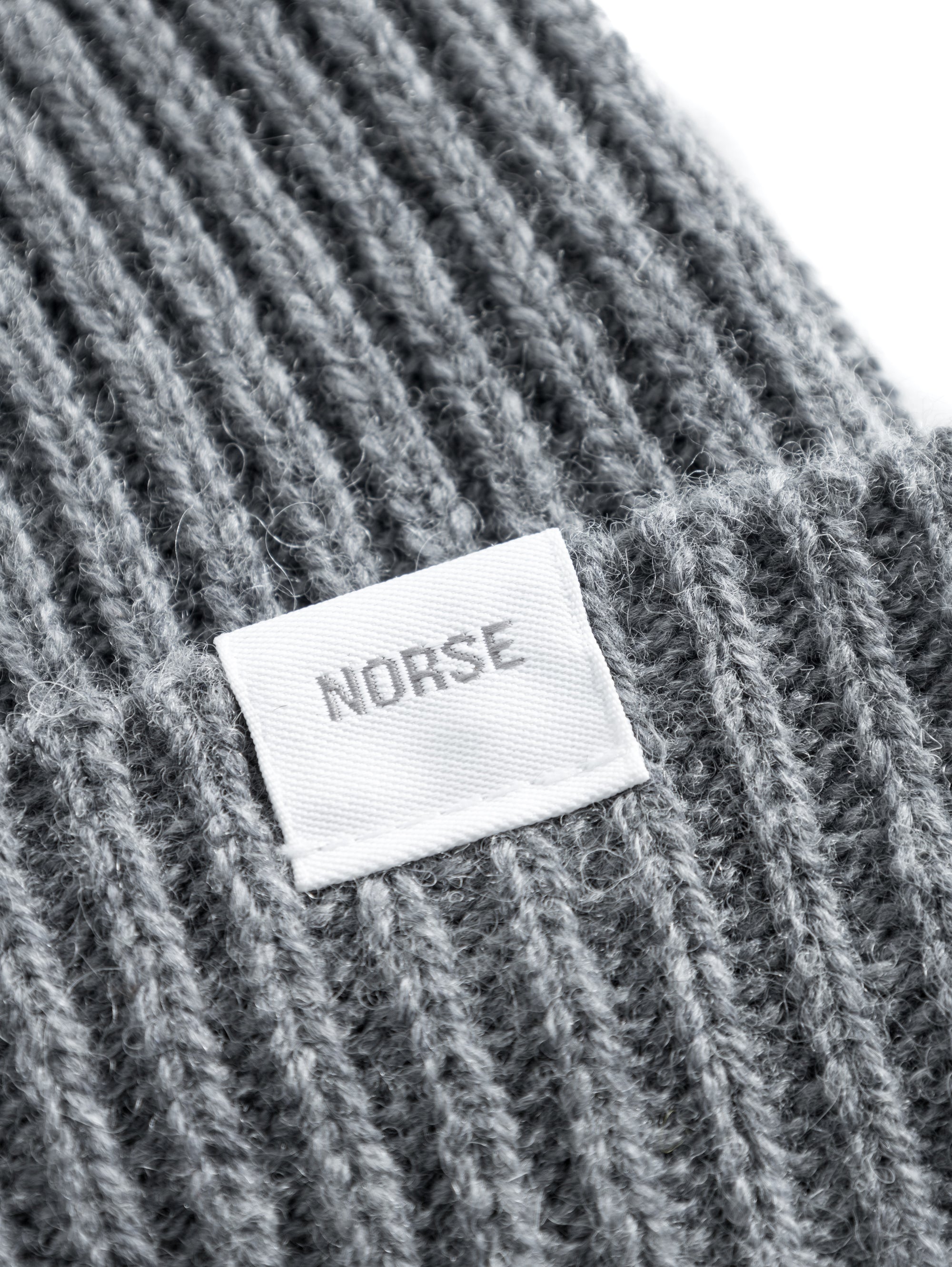 Gray Ribbed Wool Hat