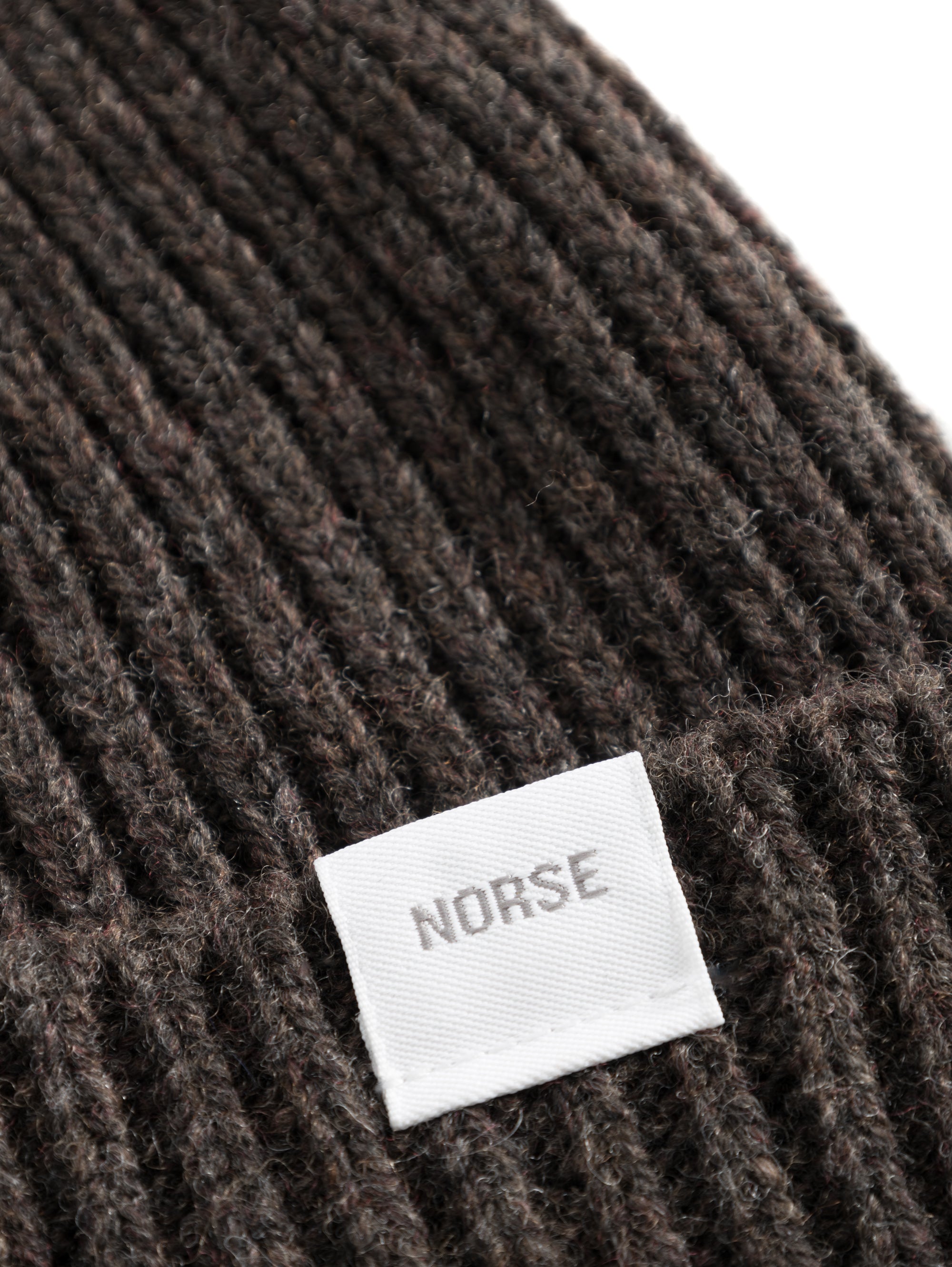 Brown Ribbed Wool Hat