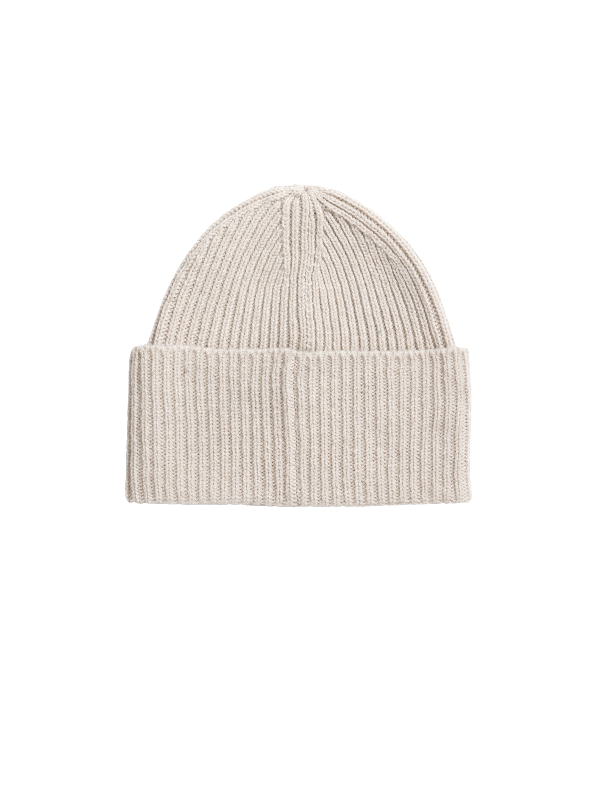 Wool Ribbed Beanie Flour