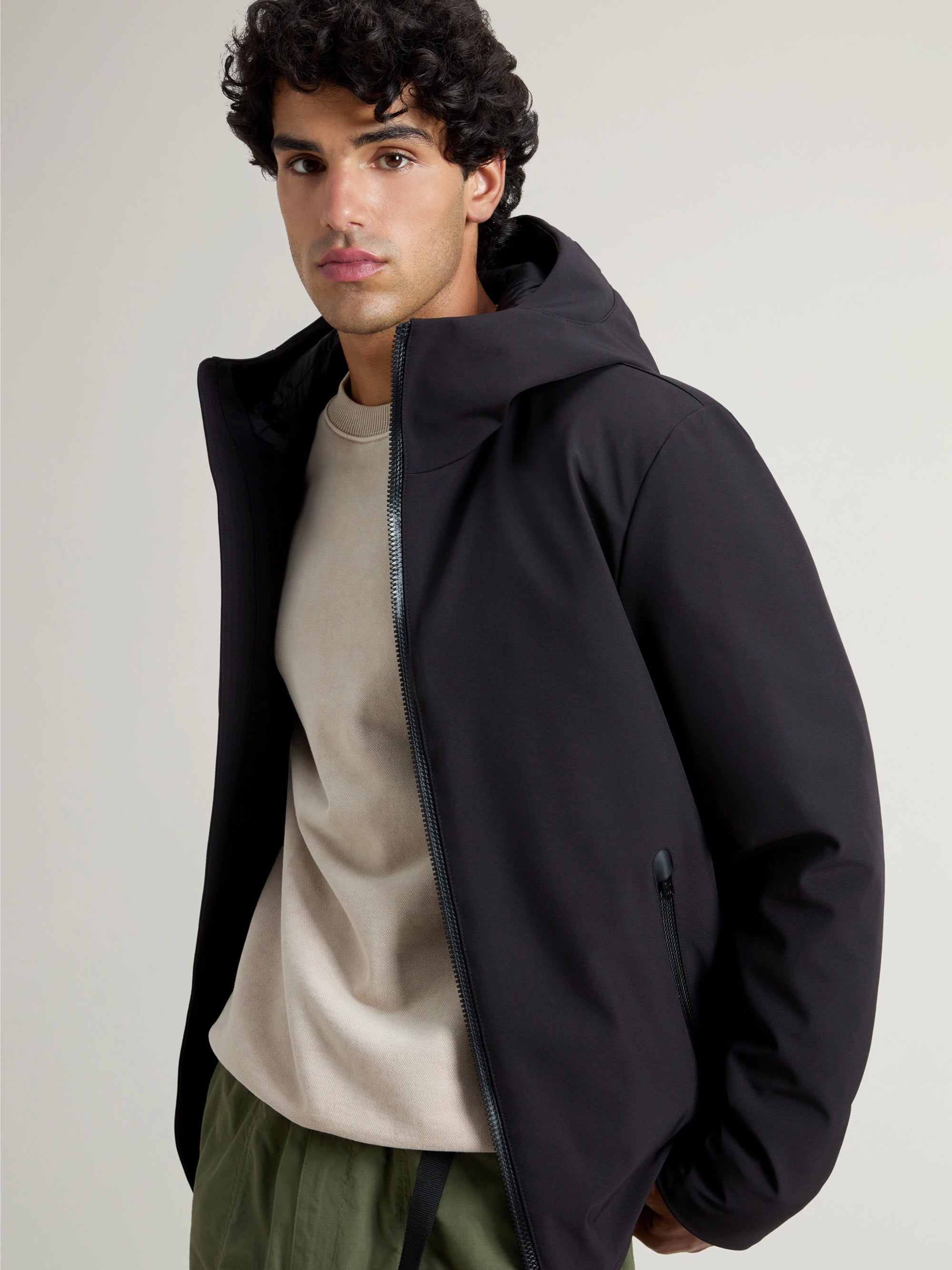 Pacific Black Hooded Windproof Jacket