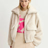 ESSENTIEL ANTWERP-Bomber in Eco Pelliccia Bianco-TRYME Shop