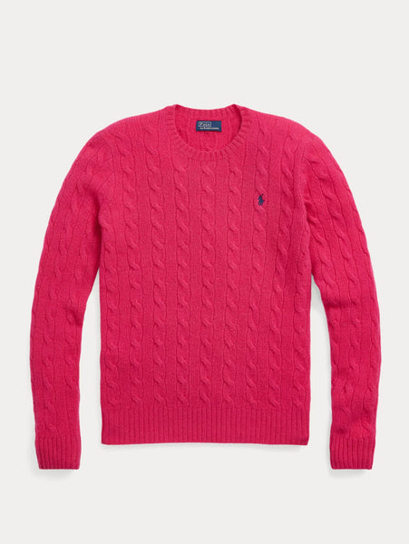 RALPH LAUREN - Maglia a Trecce in Misto Cashmere Rosa – TRYME Shop