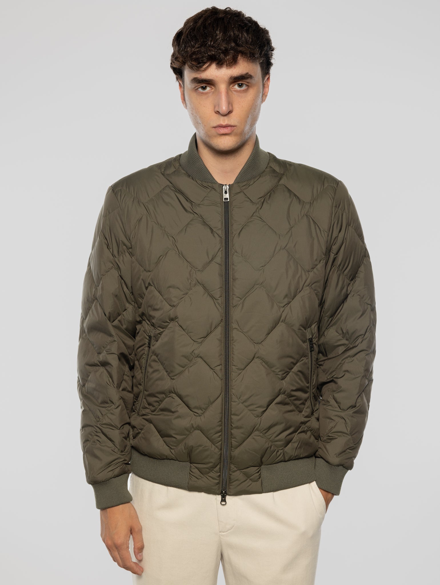 WOOLRICH Piumino Leggero Taglio Bomber Verde