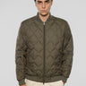 WOOLRICH-Piumino Leggero Taglio Bomber Verde-TRYME Shop