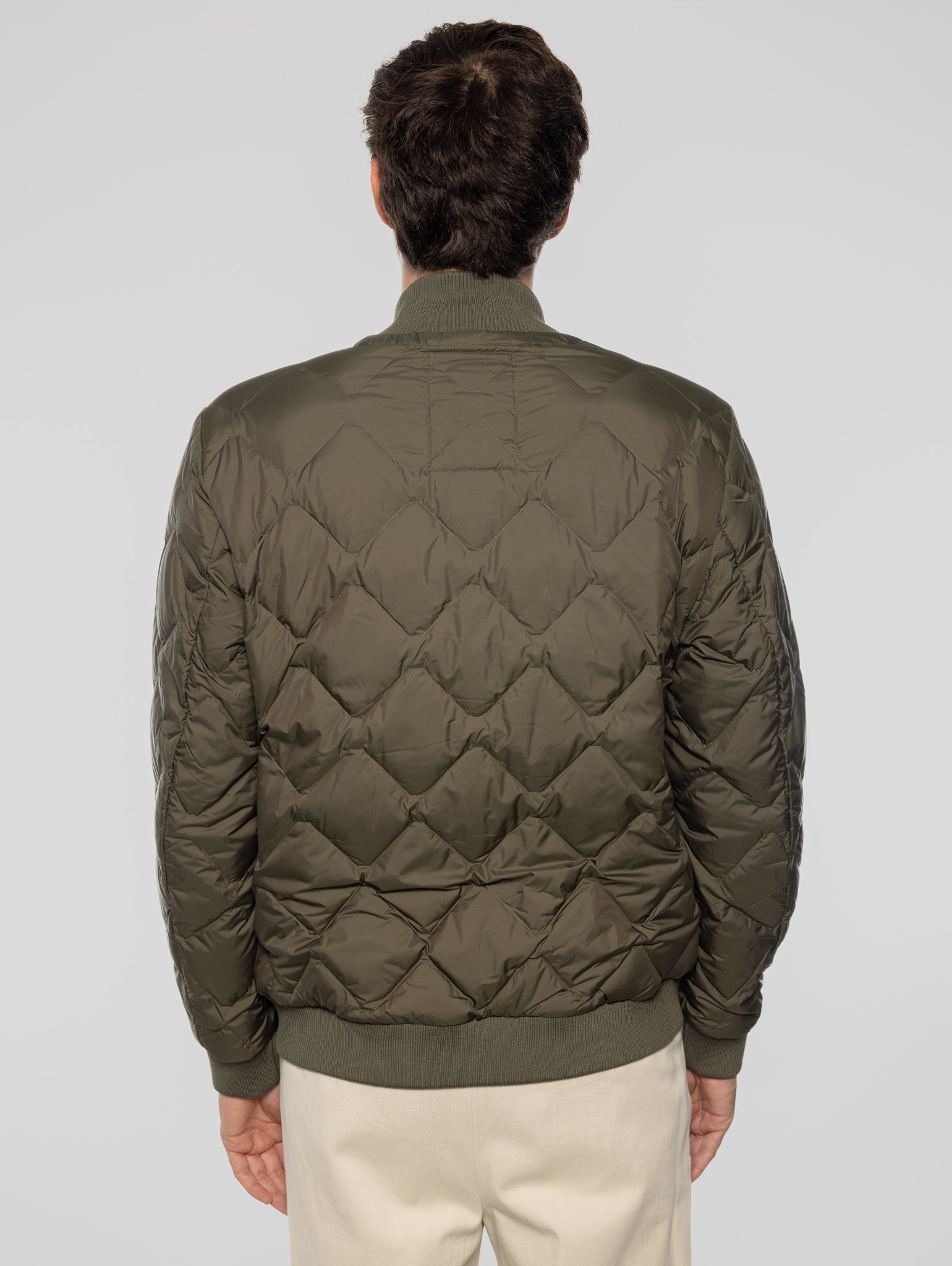 Piumino Leggero Taglio Bomber Verde