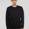 STONE ISLAND-Felpa Girocollo in Cotone Nero-TRYME Shop