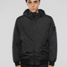 STONE ISLAND-Giacca con Cappuccio in Nylon Crinkle Nero-TRYME Shop