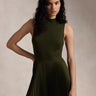 RALPH LAUREN-Abito Senza Maniche da Cocktail Verde Loden-TRYME Shop