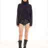 P.A.R.O.S.H.-Maglia Collo Alto in Lana Blu-TRYME Shop