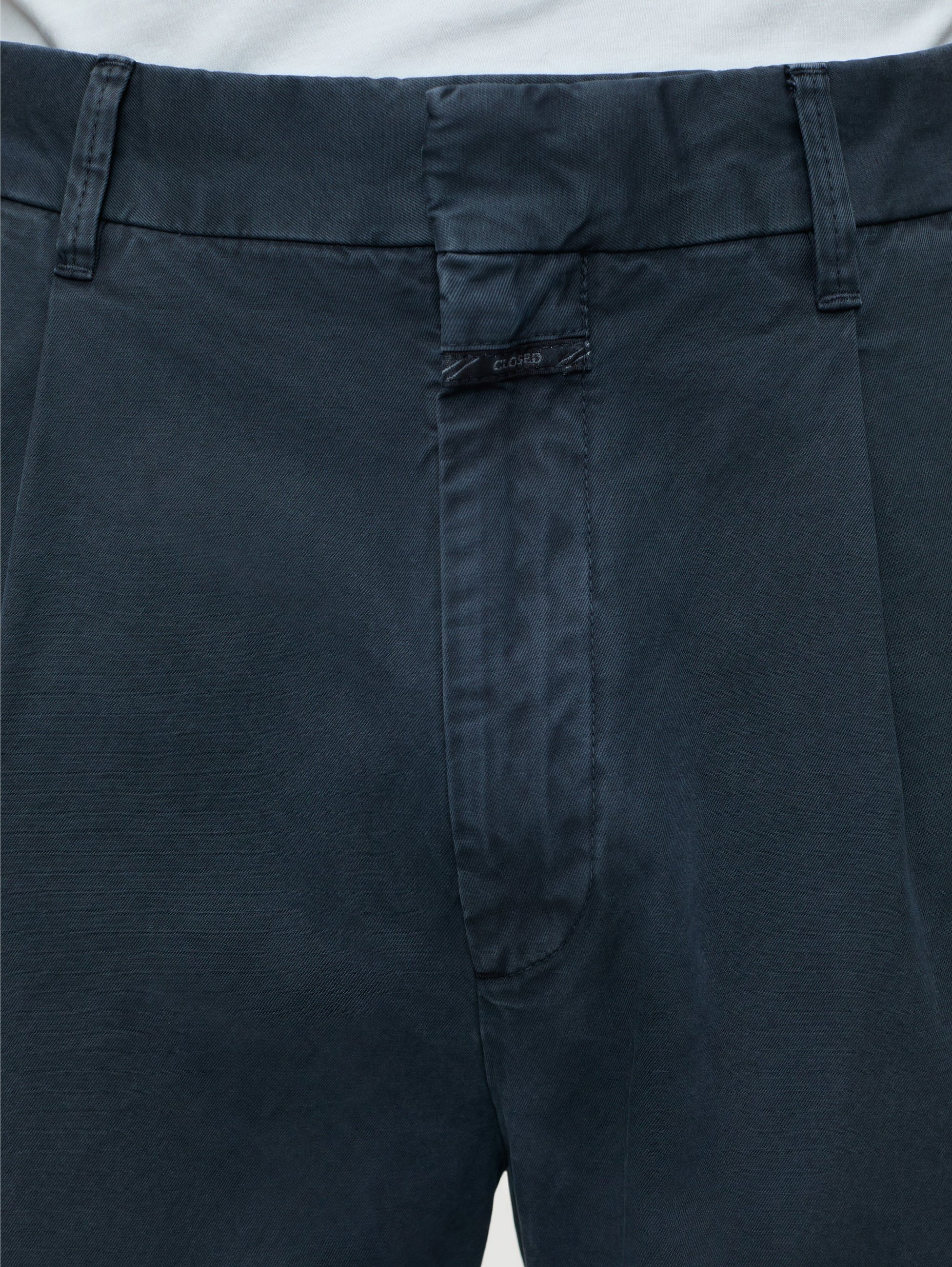 Wide Pants with Pleats Smoke Blue