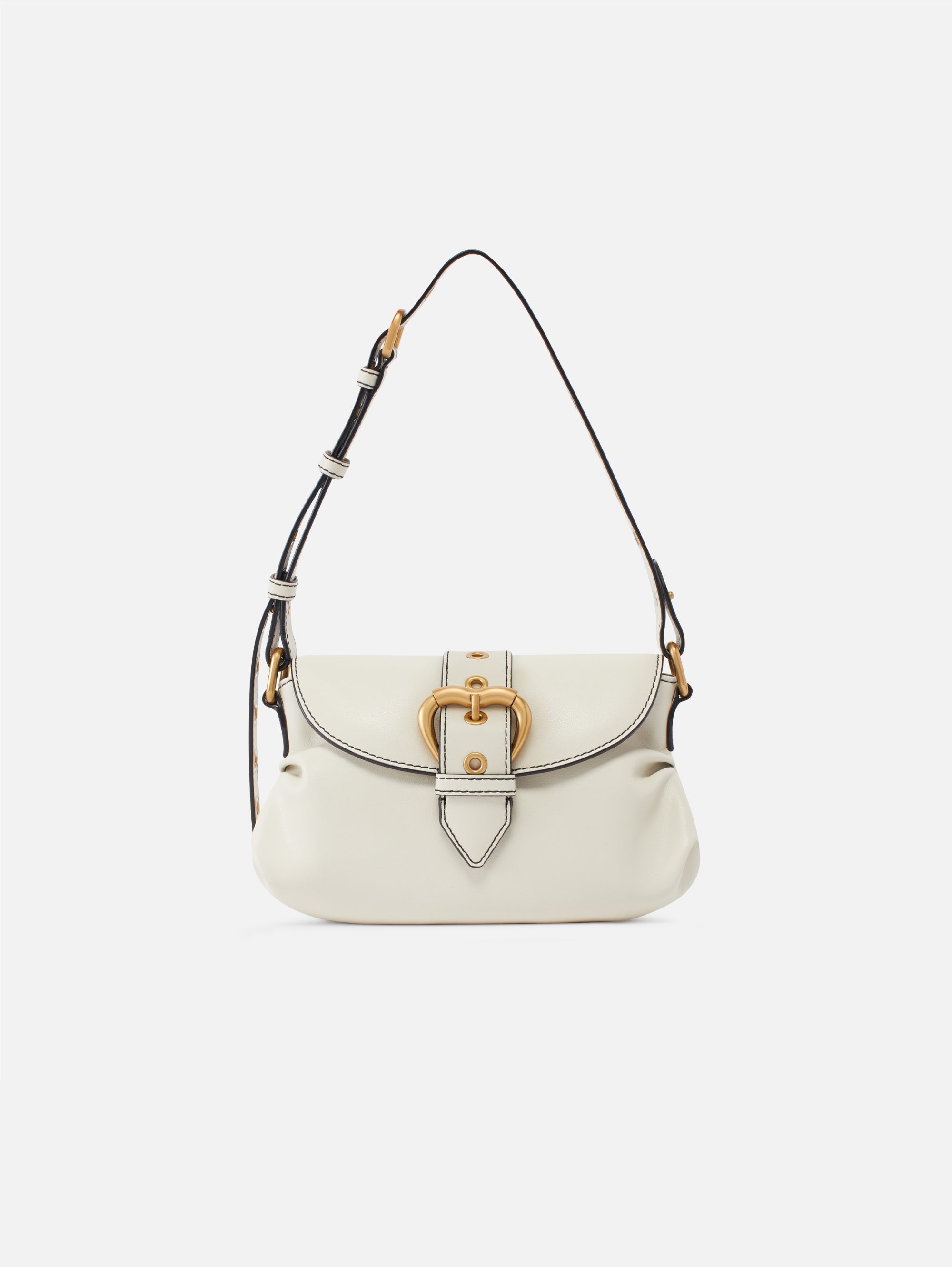 PINKO-Borsa Mini in Pelle Crystal Bianco/Oro-TRYME Shop