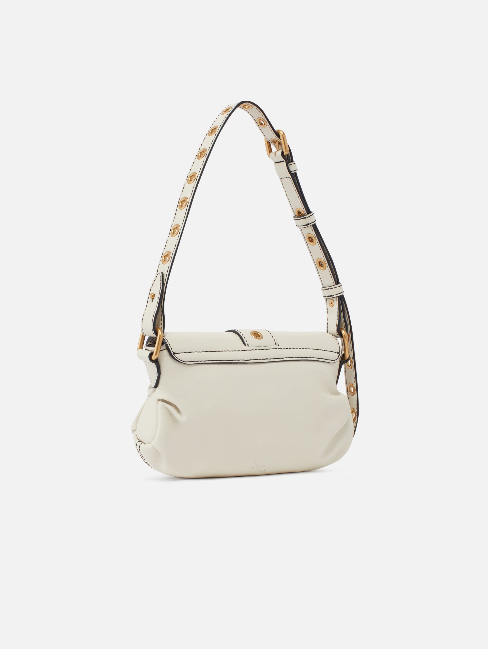 Mini Leather Bag Crystal White/Gold