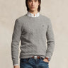 RALPH LAUREN-Maglia in Lana e Cashmere a Trecce Grigio-TRYME Shop