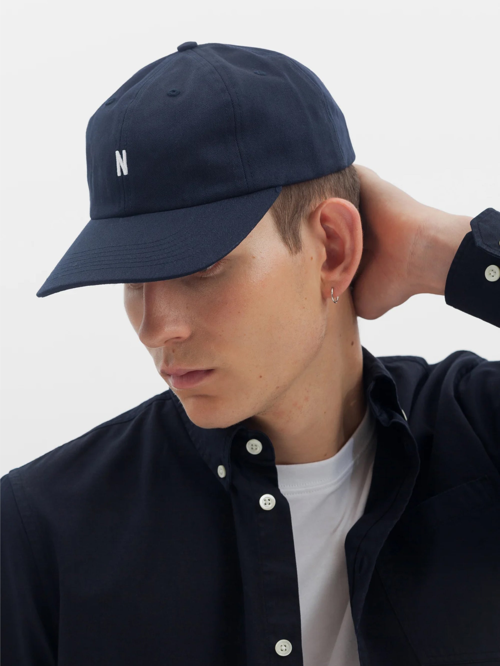 Blue Cotton Cap with Visor