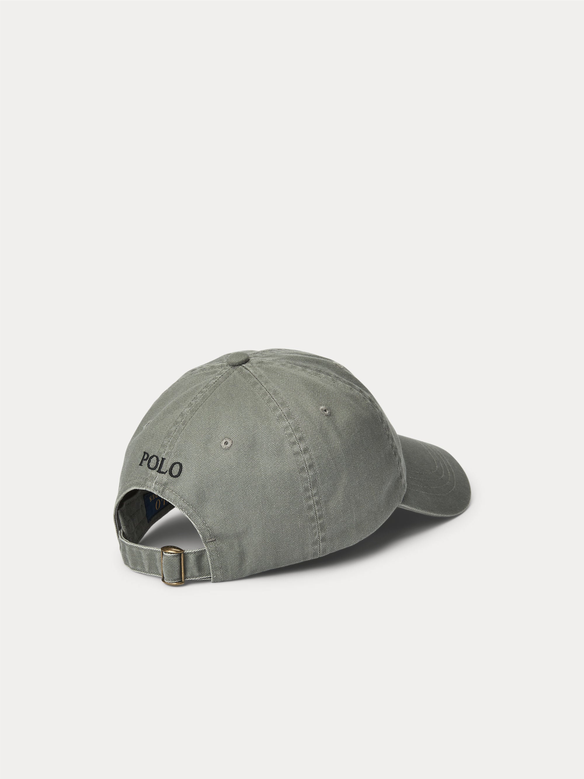 Gray Cotton Chino Baseball Hat