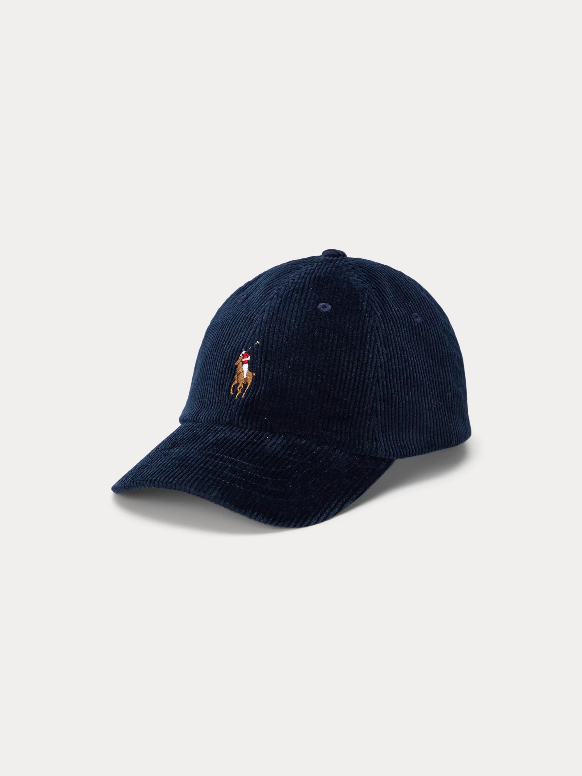 RALPH LAUREN-Cappello in Velluto a Coste Blu-TRYME Shop