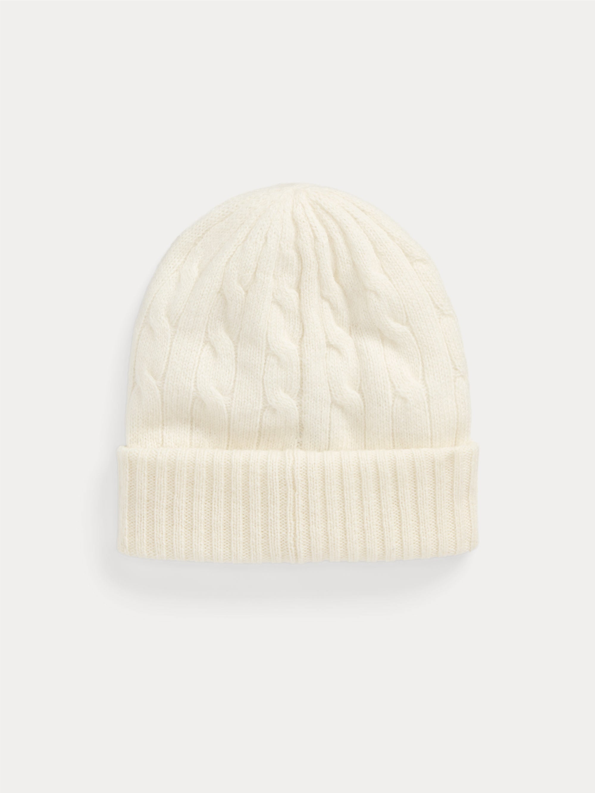 Cream Braided Knit Hat