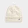 RALPH LAUREN-Berretto con Lavorazione a Trecce Crema-TRYME Shop