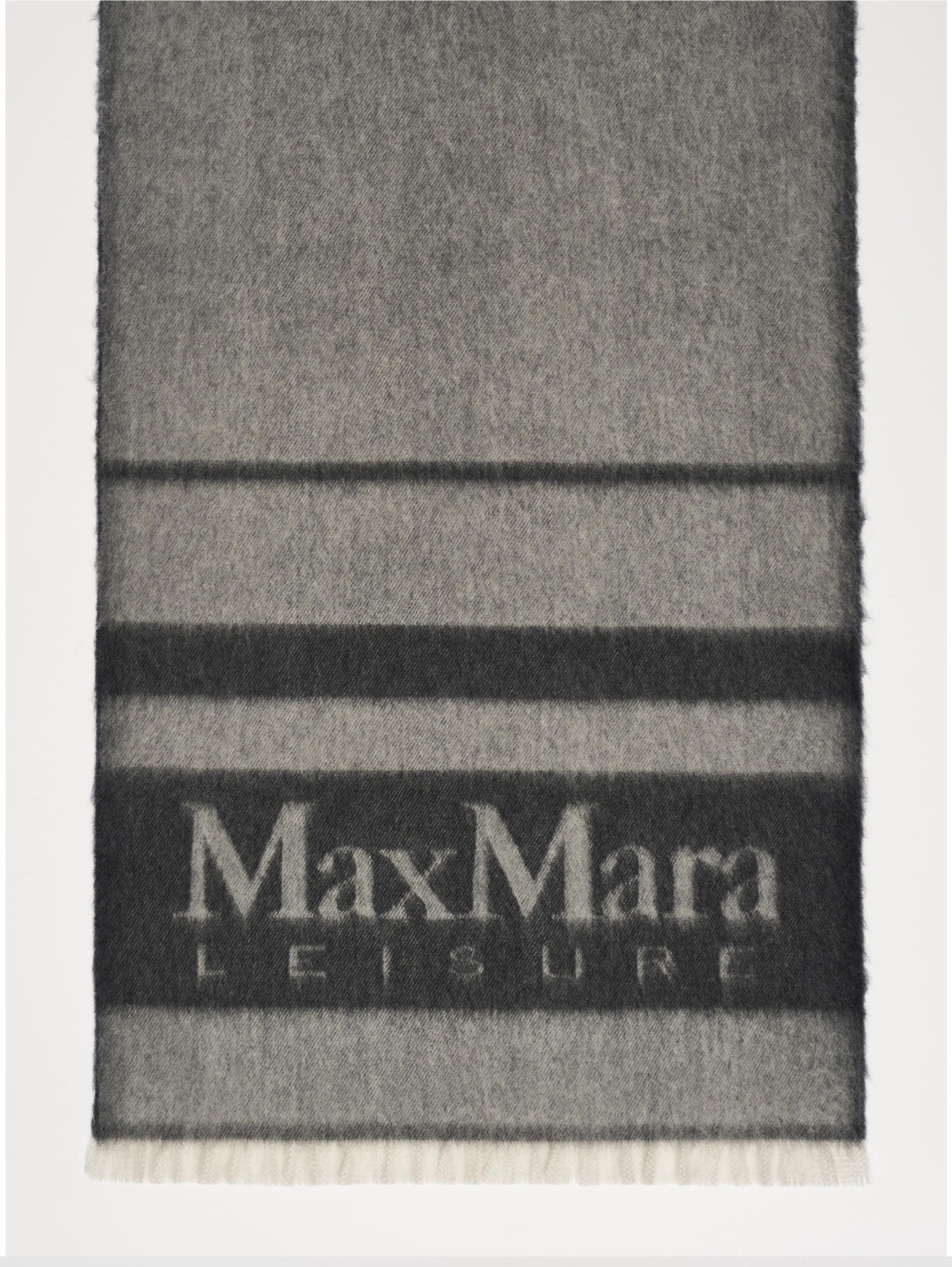 MAX MARA LEISURE Stola con Lavorazione Jacquard Grigio