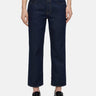 CLOSED-Jeans Cropped con Vita Media Blu-TRYME Shop